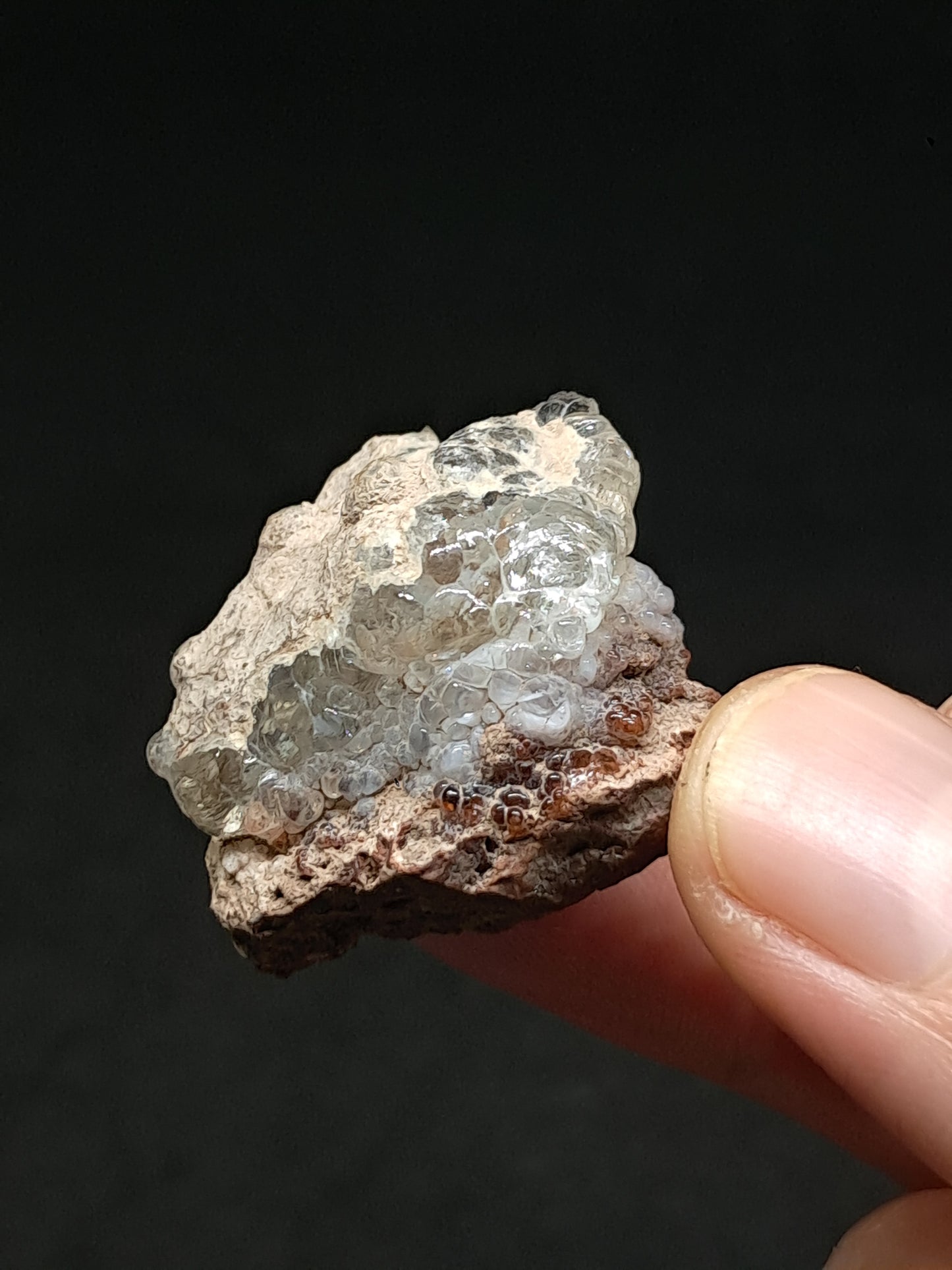 Hyalite Opal on Matrix (Mexico) Rough Crystal Stone | UV-Reactive Mineral Specimen #OH16