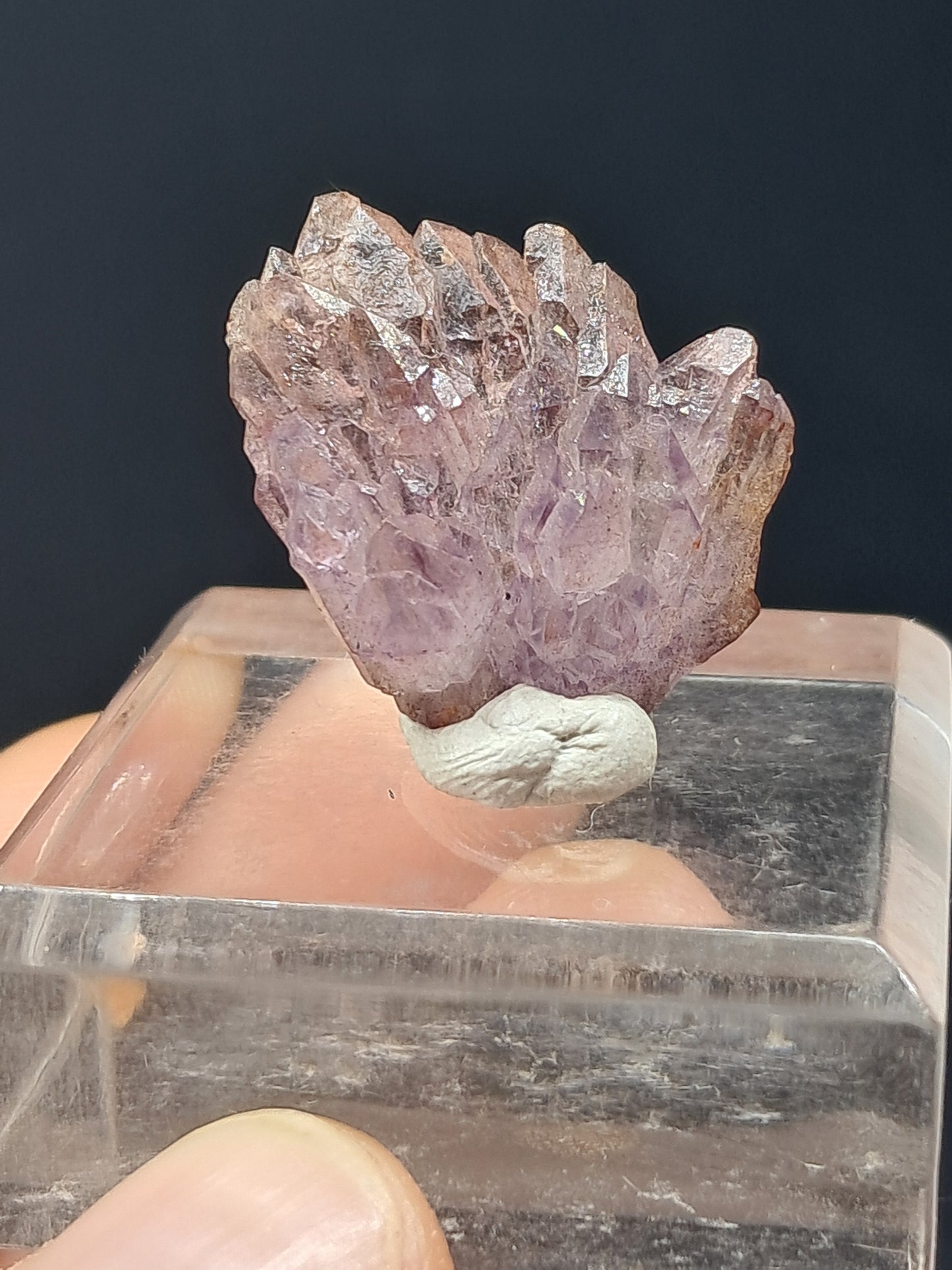 Cúmulo de Amatista en Cetro con inclusiones "Super Seven" (Karur) | Piedra Natural | Ejemplar Mineral n.° KA92