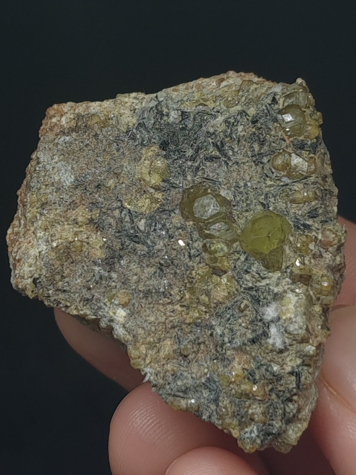 Green Garnet on Matrix (Mexico) Andradite Garnet Cluster |Rough Crystal Stone | Mineral Specimen #GR24