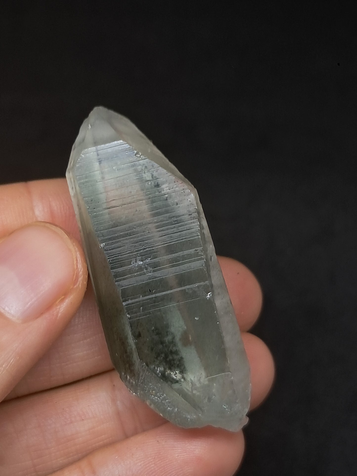 Chlorite Phantom Quartz (Karur) Natural Point | Garden Chamanic Crystal #CQ66