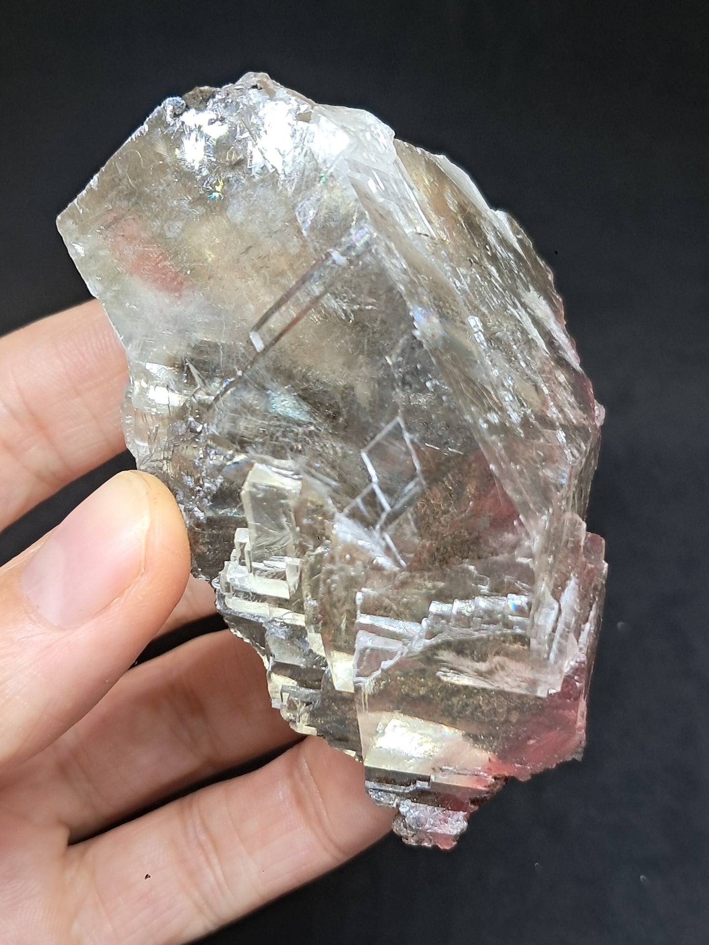 Calcita de frambuesa mohosa *Hallazgo raro* (Madhya Pradesh) Cristal natural | Piedra en bruto | Muestra mineral #CA37