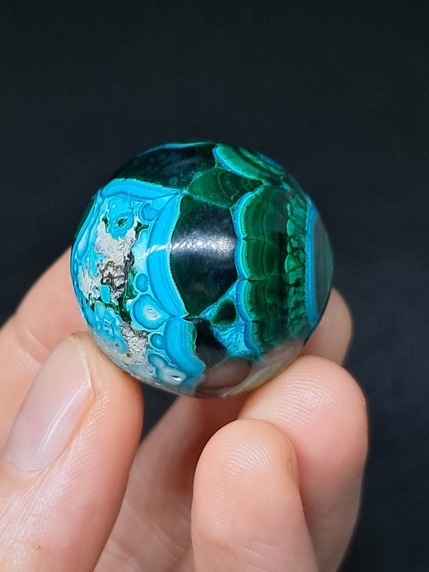 Chrysocolla w/ Malachite Sphere | Good Quality Natural Stone
