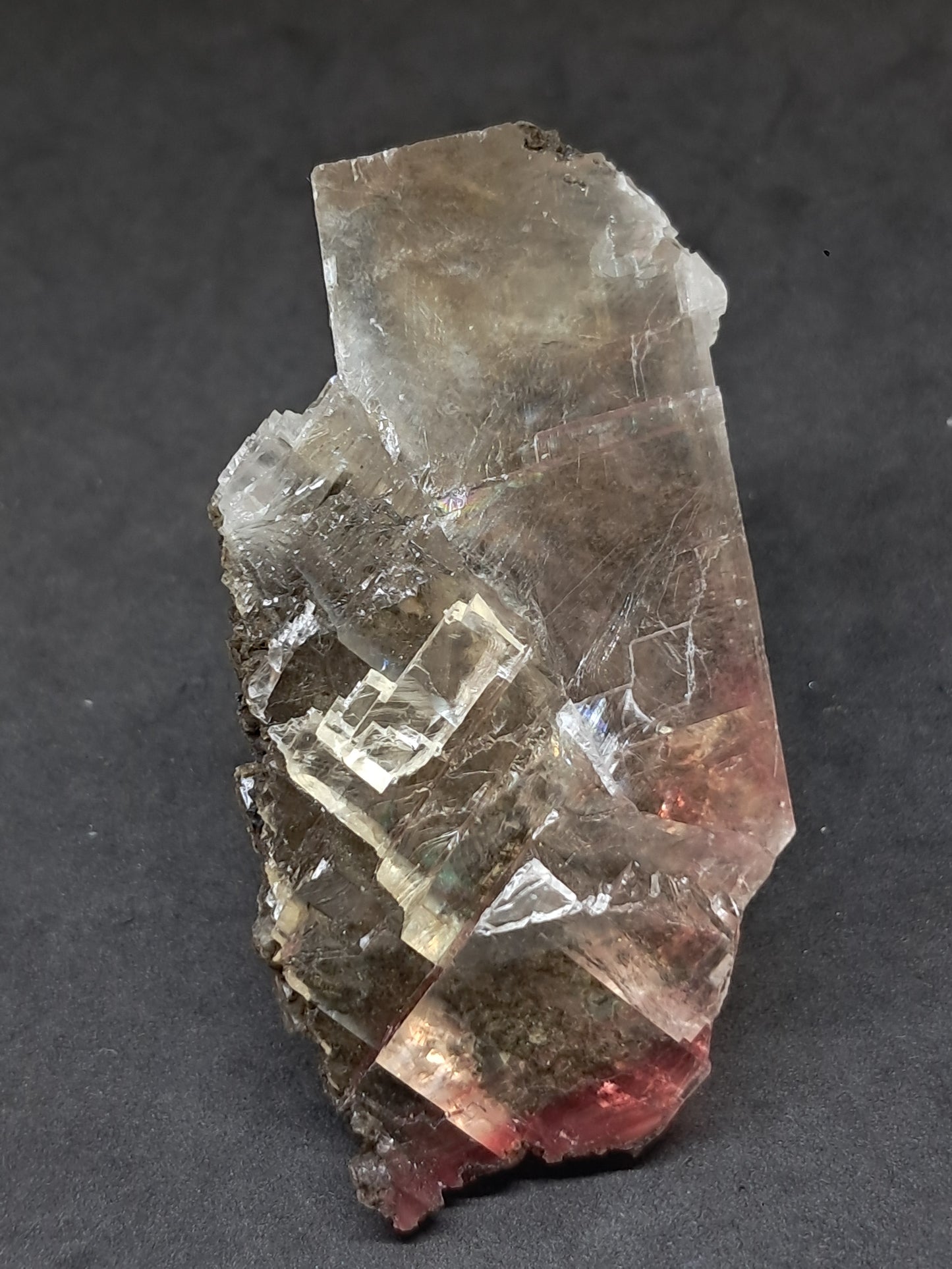 Calcita de frambuesa mohosa *Hallazgo raro* (Madhya Pradesh) Cristal natural | Piedra en bruto | Muestra mineral #CA37