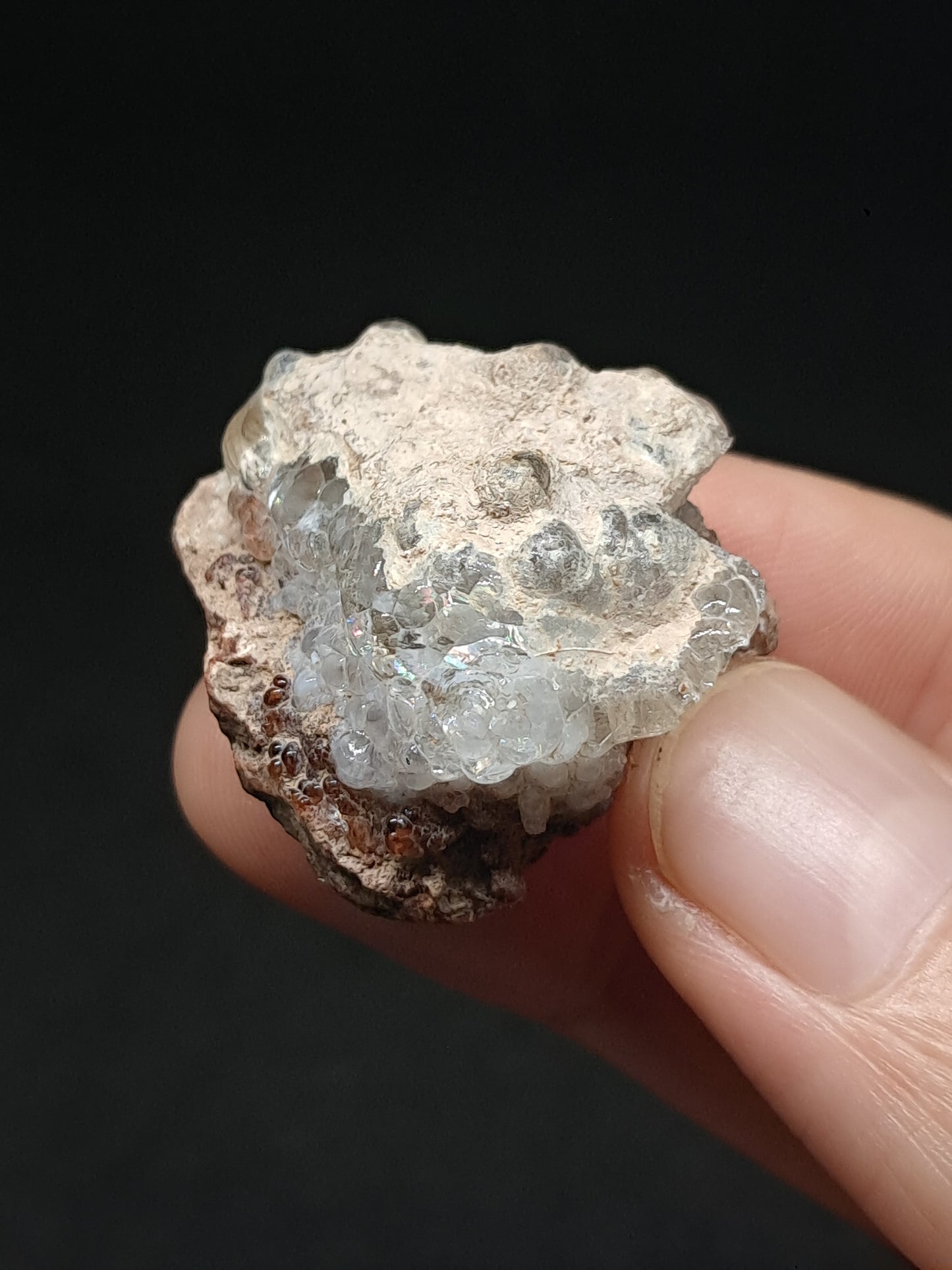 Hyalite Opal on Matrix (Mexico) Rough Crystal Stone | UV-Reactive Mineral Specimen #OH16