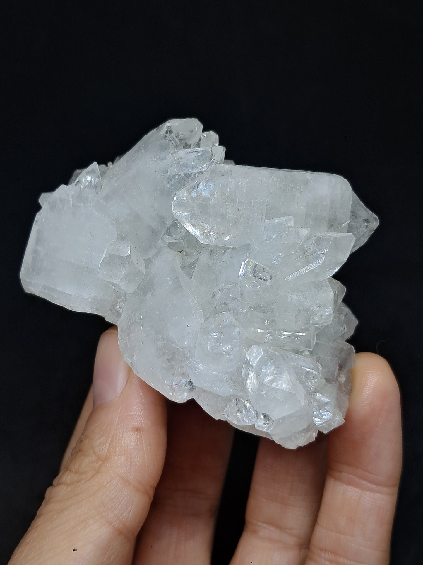 Clear Apophyllite (Ajanta) Natural Crystal Cluster | Mineral Specimen #AP24eb