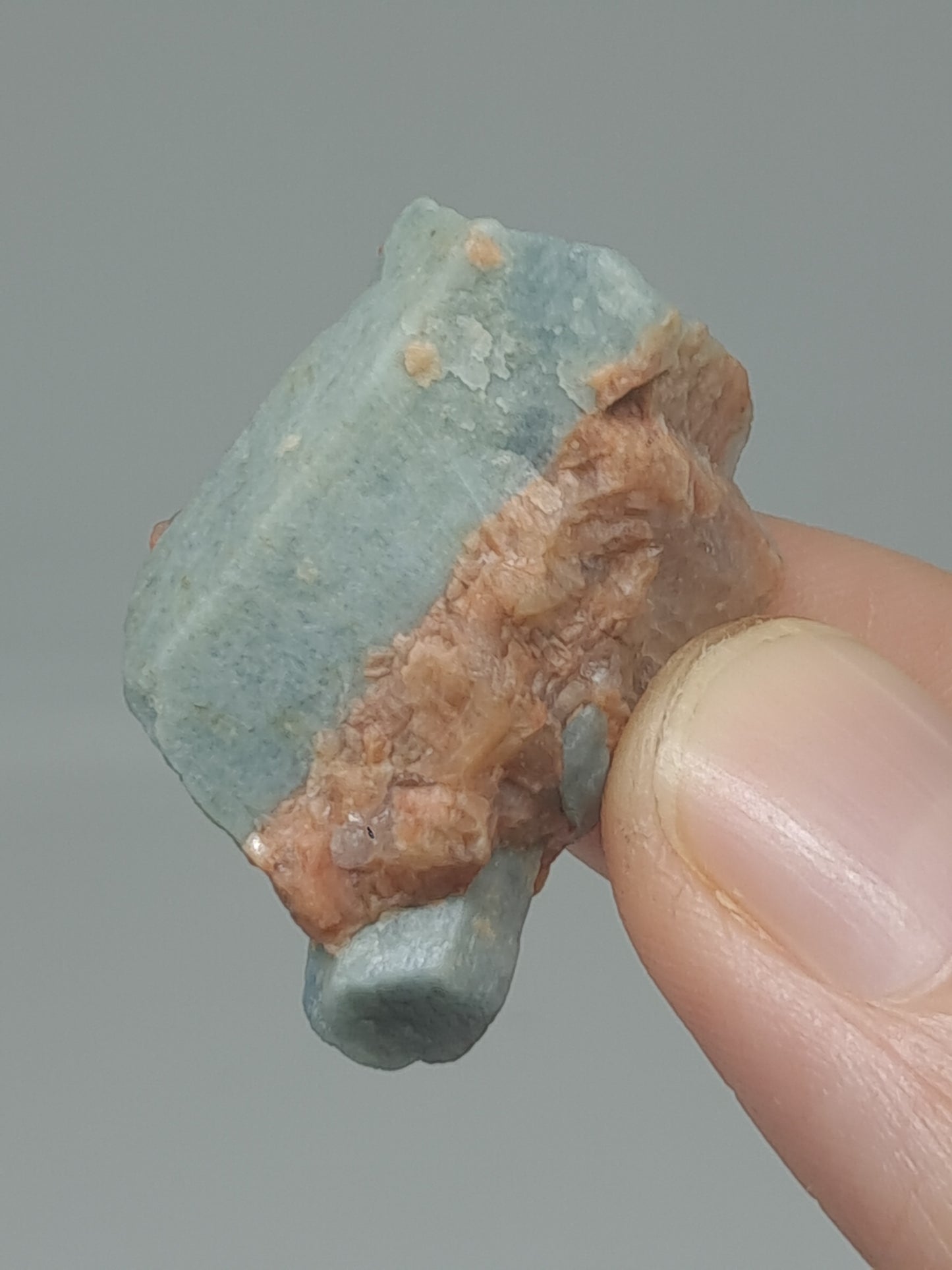 Aquamarine on Matrix (Karur) Rough Natural Crystal | Mineral Specimen #AQM52