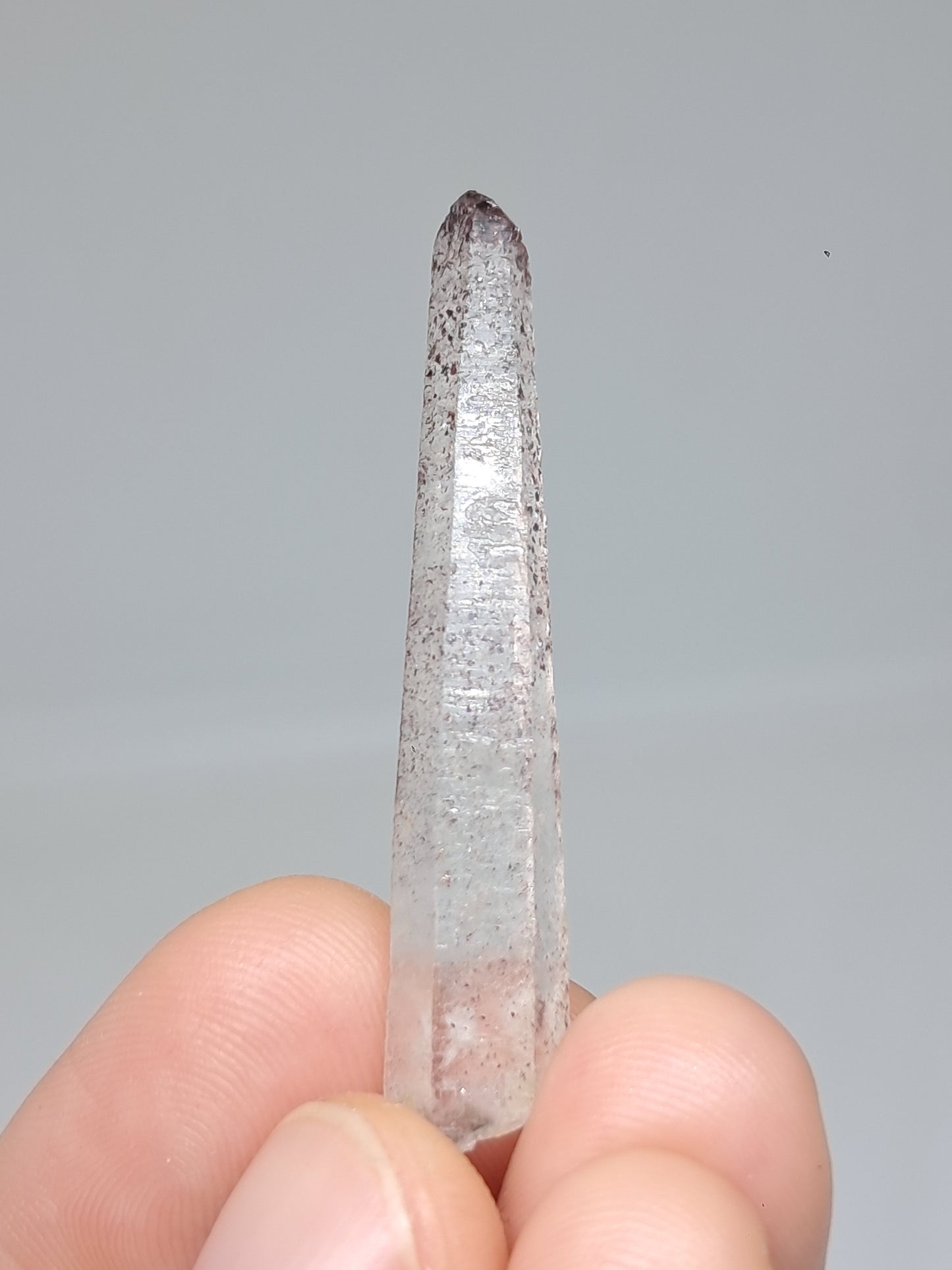 Hematite Included Quartz (Karur) Natural Crystal Point | Mineral Specimen #HPQ65