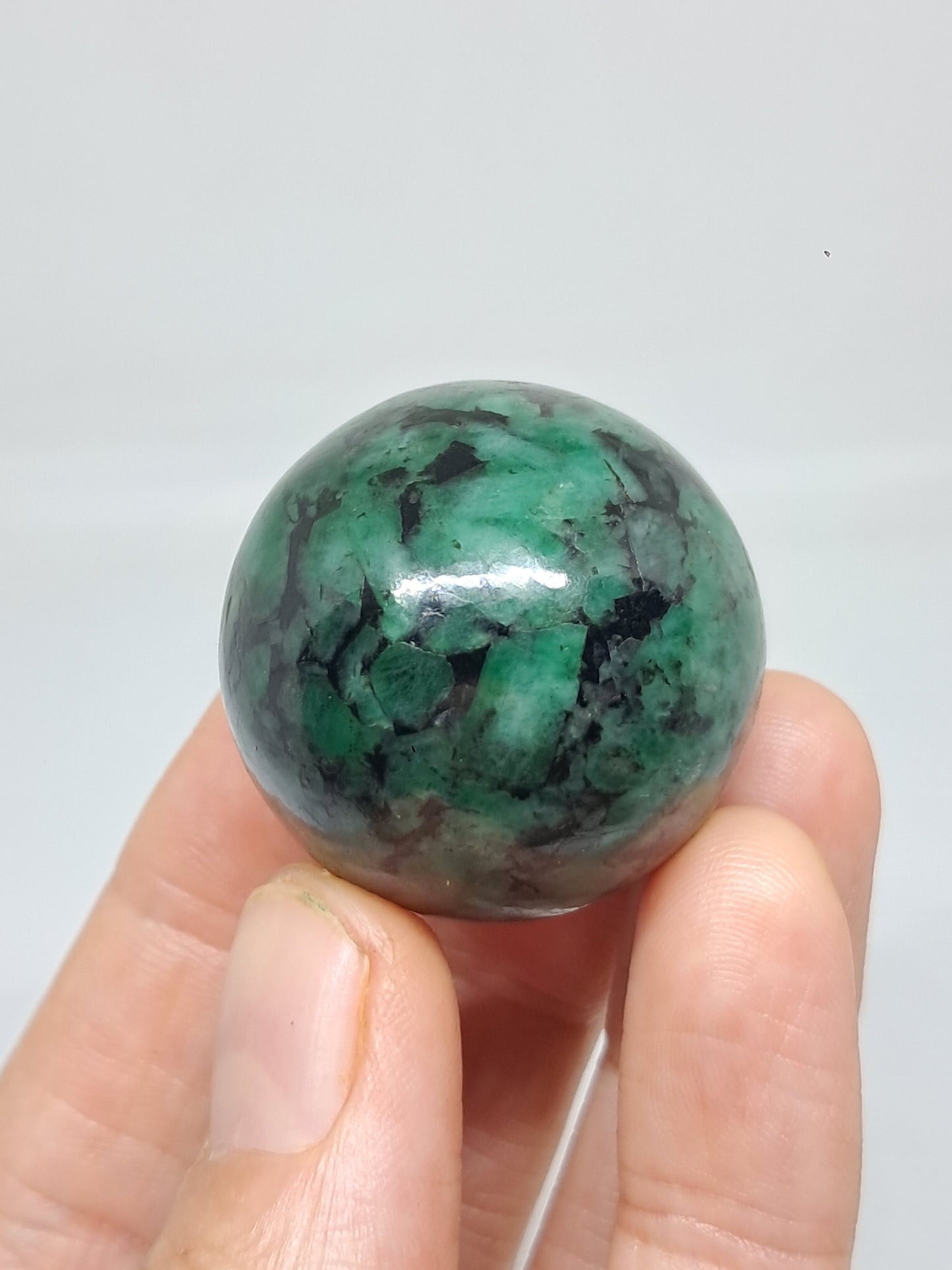 Emerald Sphere | Polished Stone | Natural Crystal #EM6