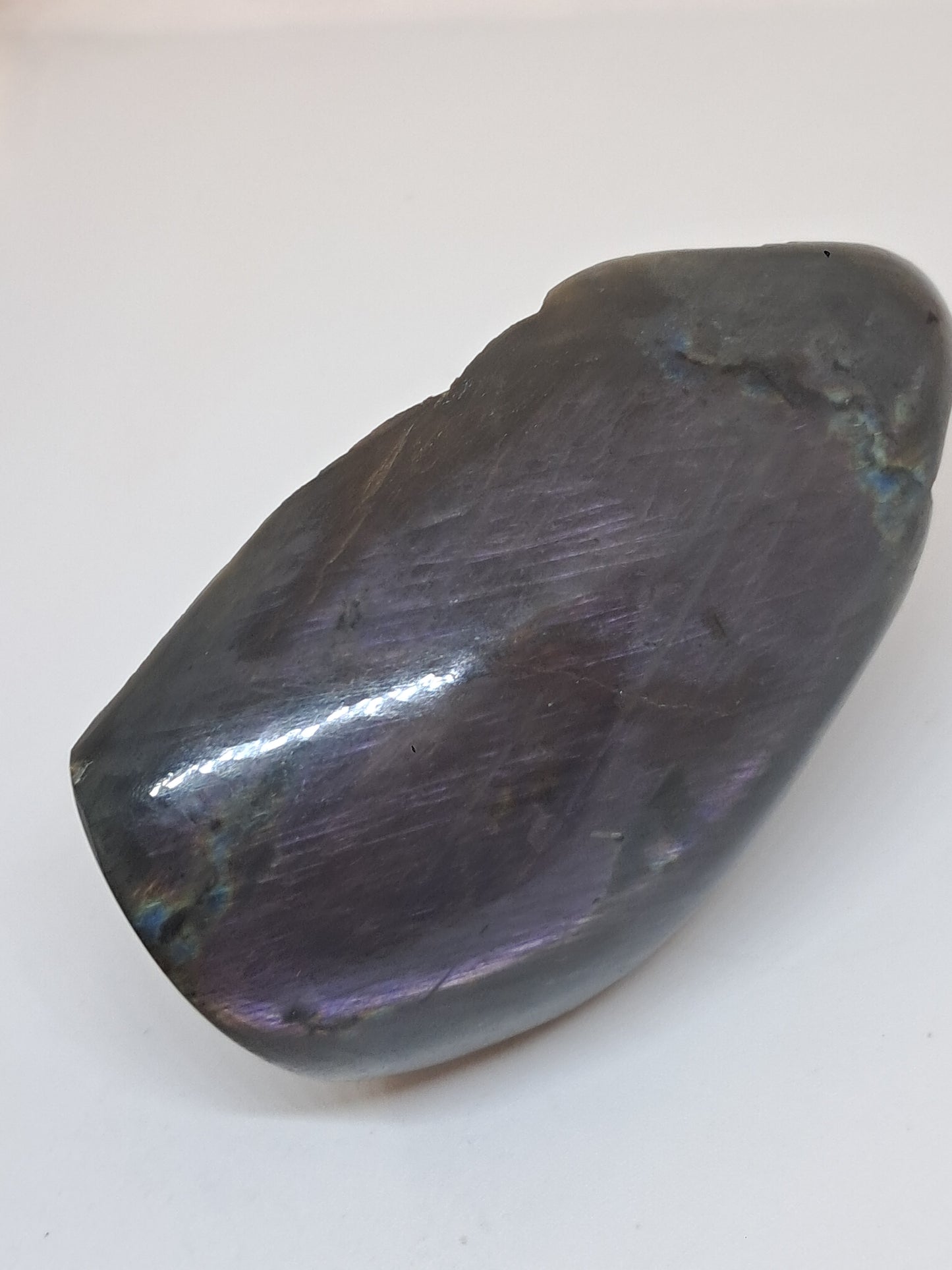 Labradorite |Natural Crystal | Half Polished Half Rough Stone | Purple Red Flash | Good Iridiscence #LB1