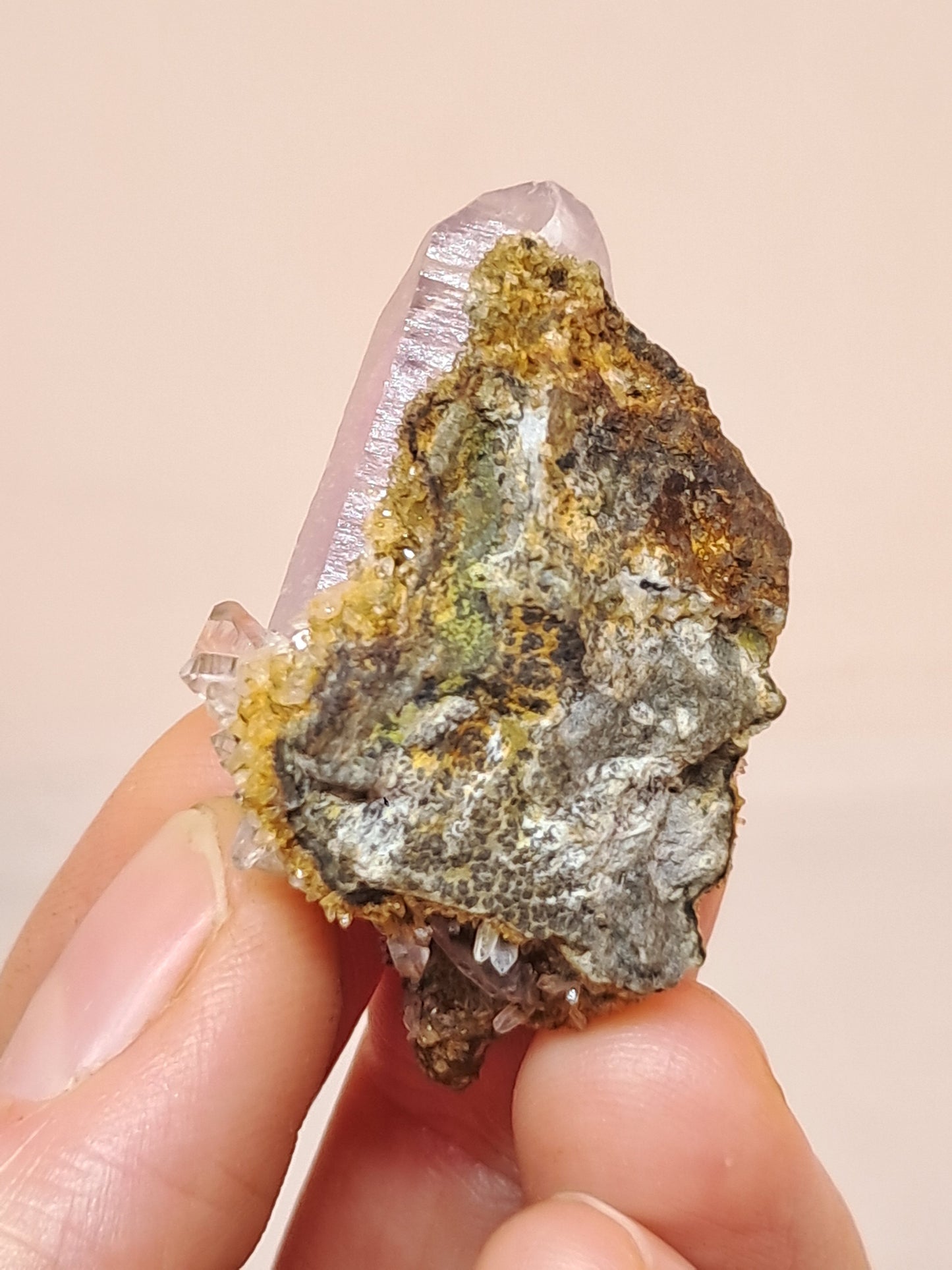 Veracruz Amethyst Crystal Point on Matrix (Mexico) | Natural Cluster | Mineral Specimen #VA23