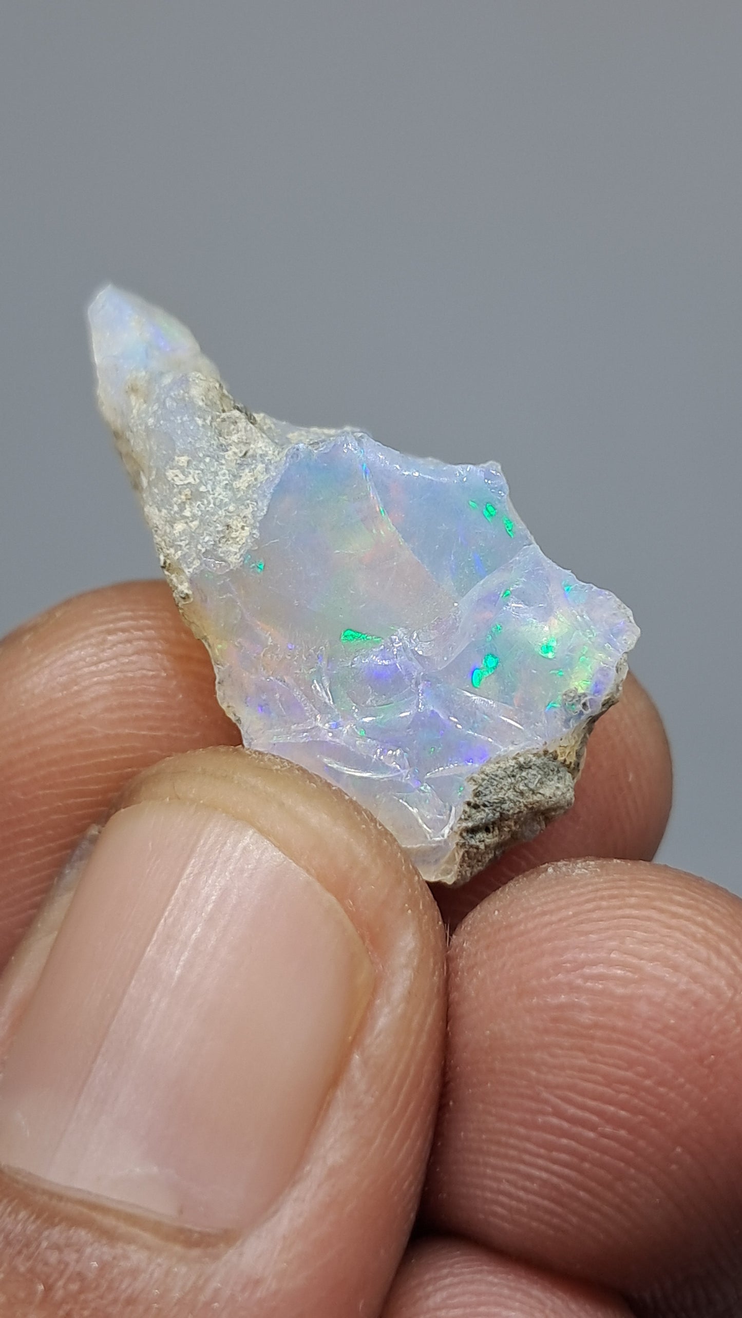 Natural Ethiopian Opal Rough | White Hydrophane Opal with Bright Play of Color #OP25