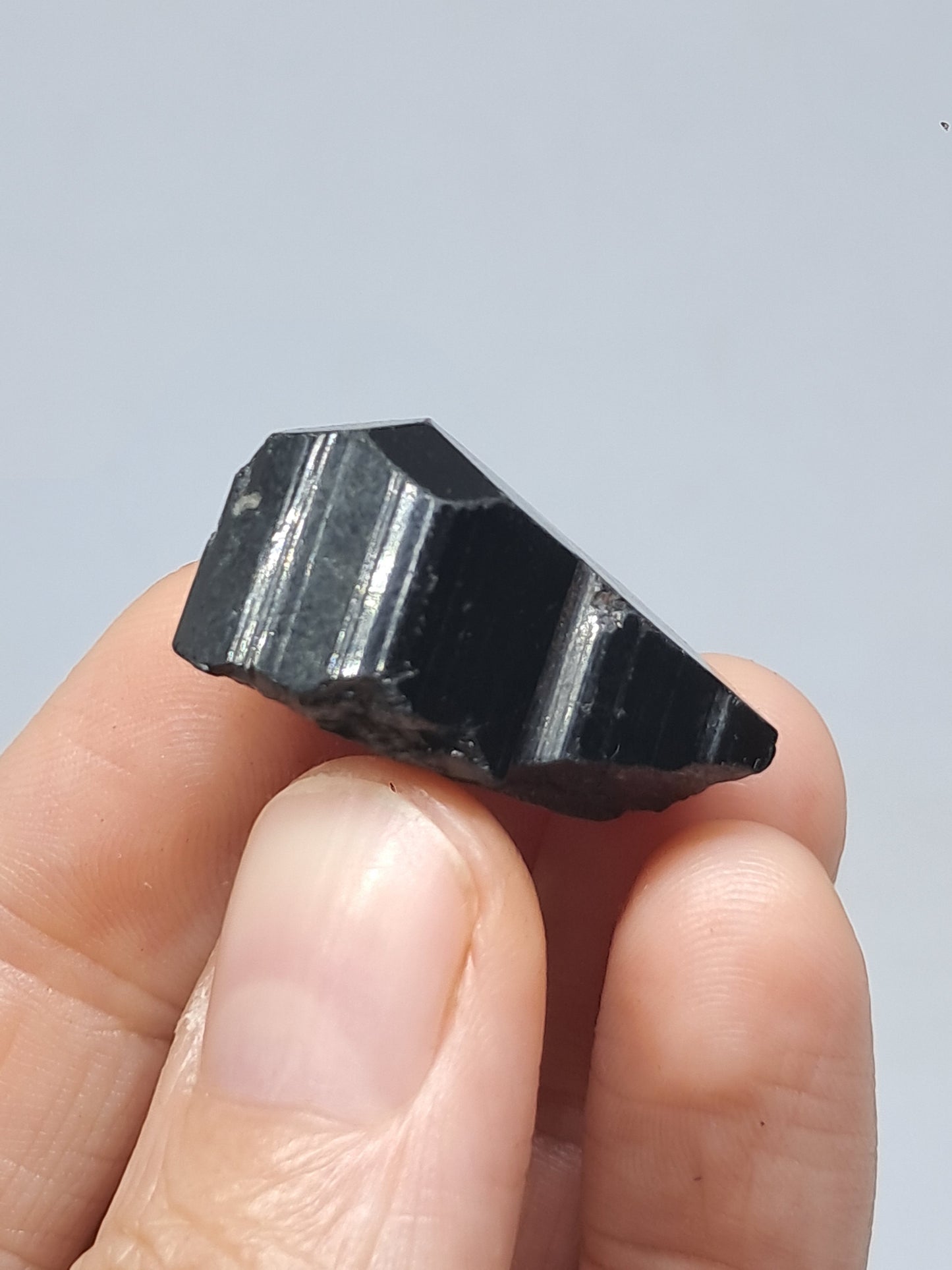 Black Tourmaline Crystal (Karnataka) Naturally Terminated | Natural Stone | Mineral Specimen #BT7