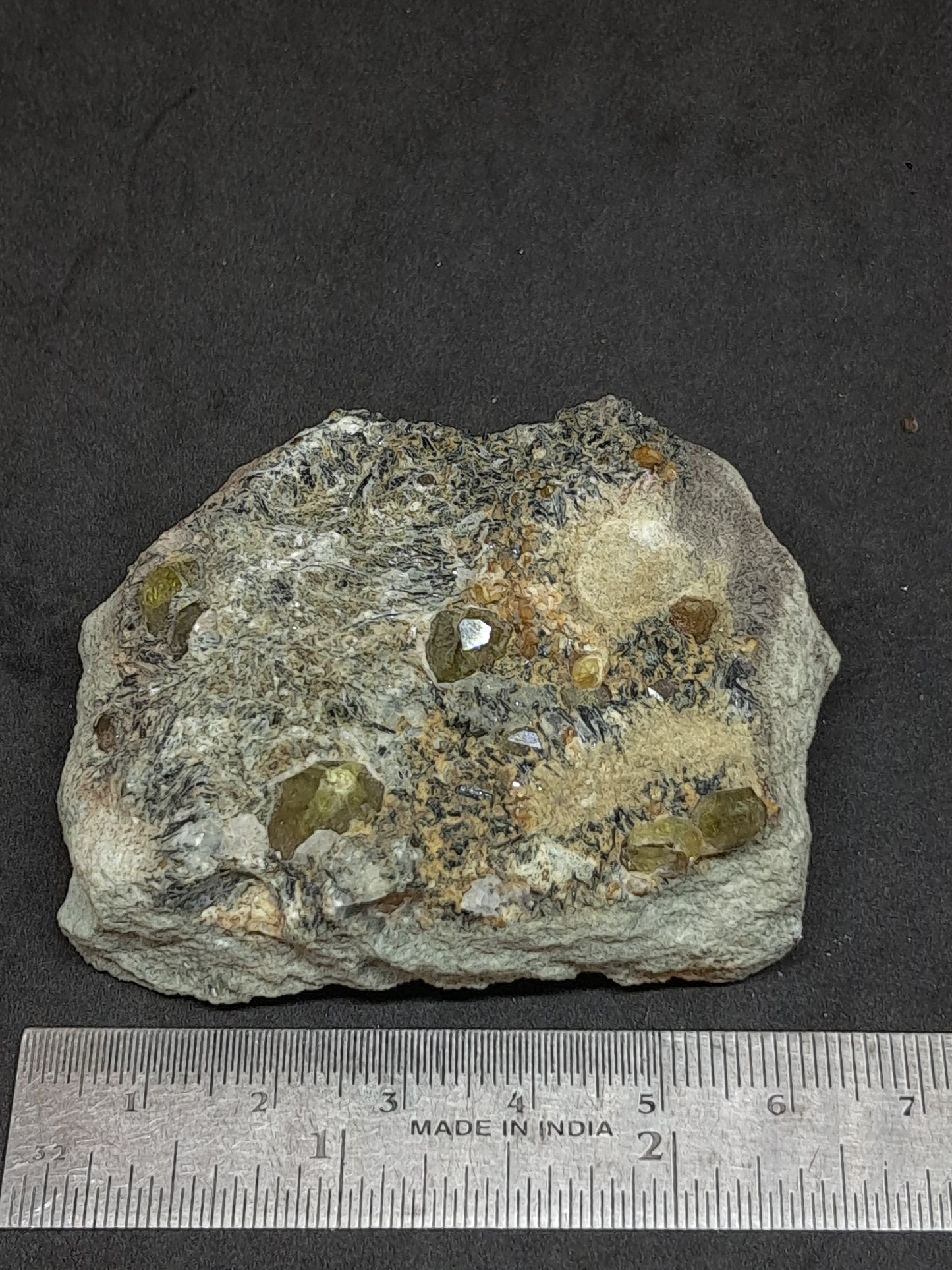 Green Garnet w/ Aegirine (Acmite) on Matrix (Mexico) Andradite Garnet Cluster |Rough Crystal Stone | Mineral Specimen #GR32