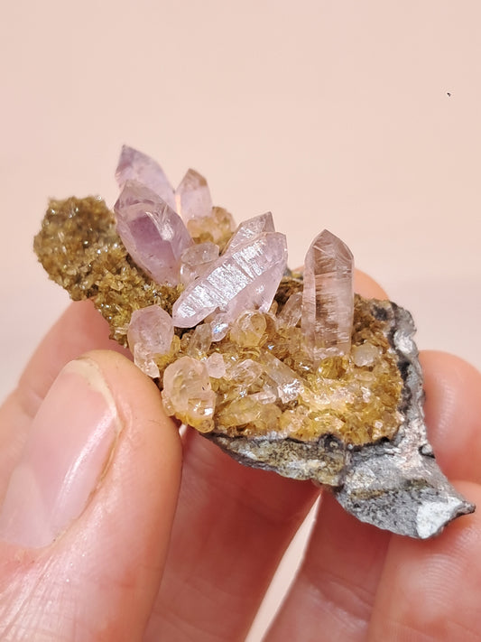 Veracruz Amethyst Crystals on Matrix (Mexico) | Natural Cluster | Mineral Specimen #VA21