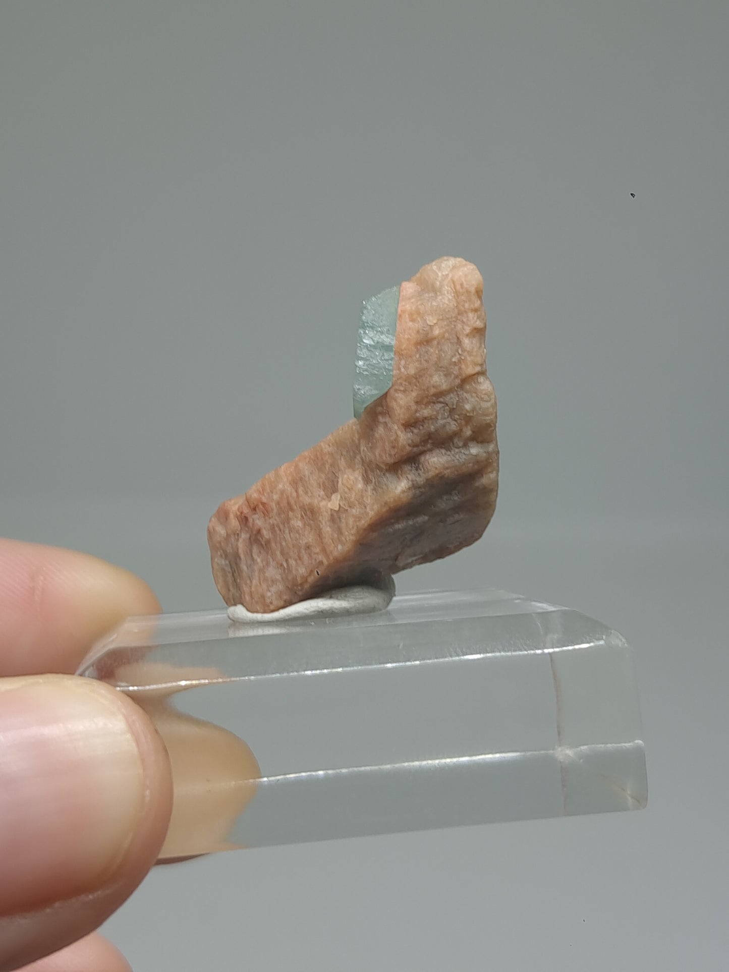 Aquamarine on Matrix (Karur) Rough Natural Crystal | Mineral Specimen #AQM44