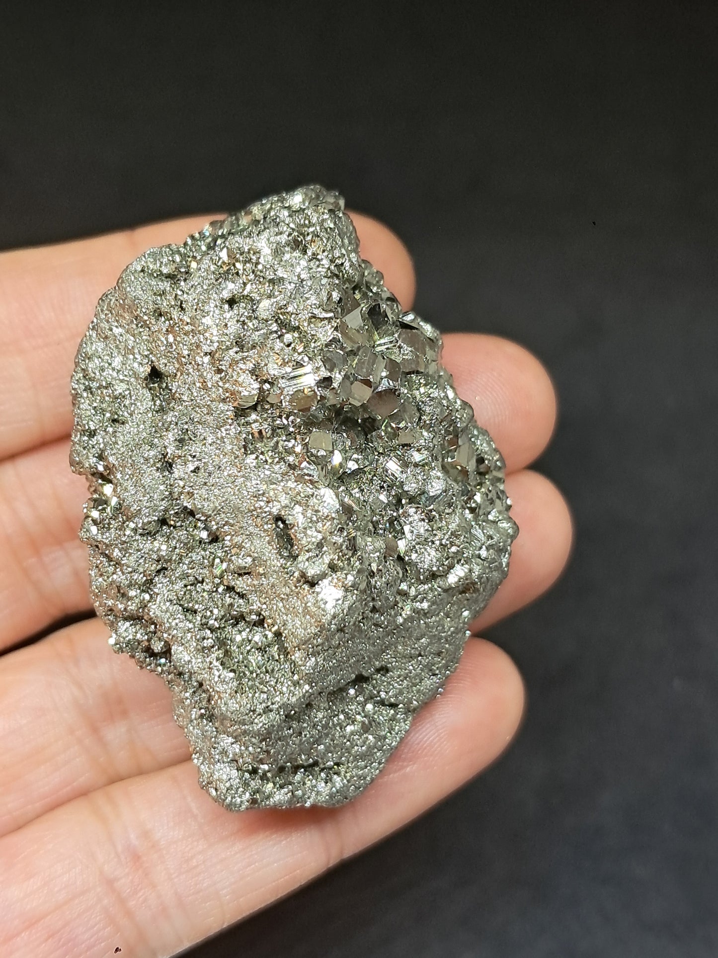Pirita en bruto (Perú) | Cluster natural | Muestra de mineral | Rocas y cristales #PR20
