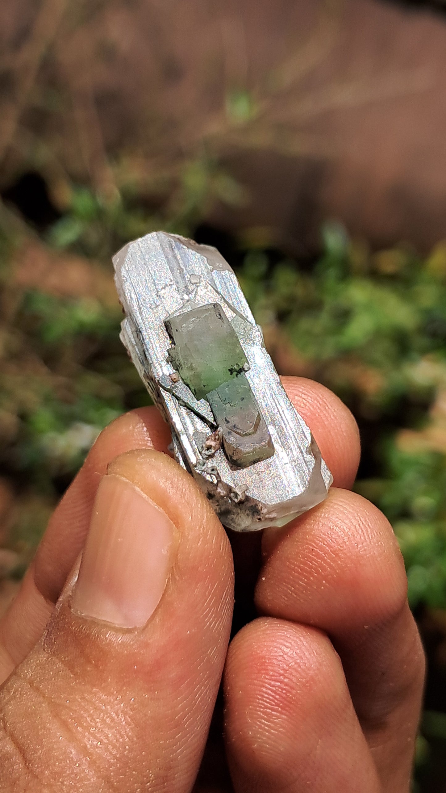 Green Apophyllite (Fluorapophyllite) (Ajanta) Natural Crystal | Mineral Specimen #GA26