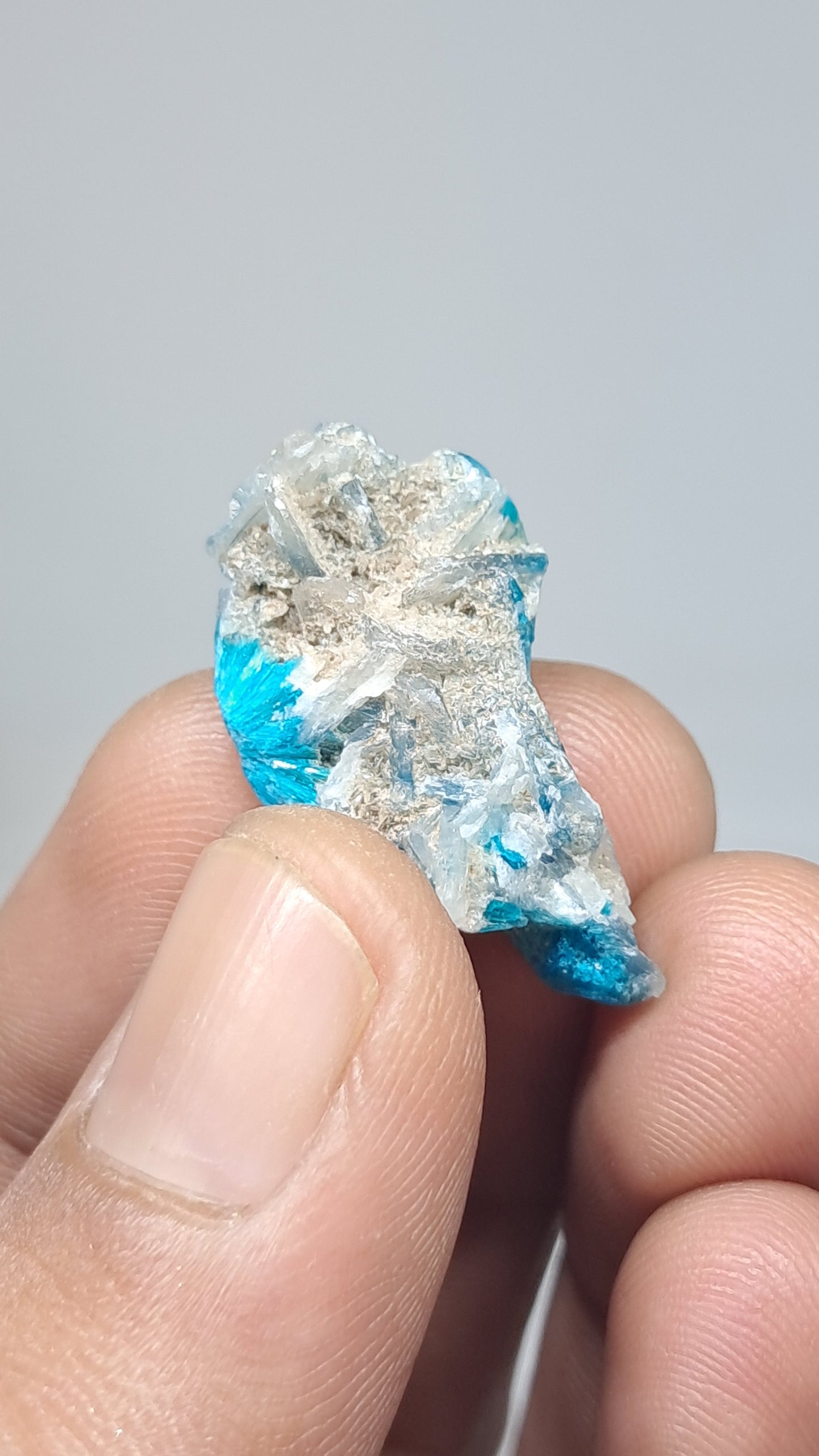 Flores de cavansita sobre matriz de estilbita (Wagholi) Cristal en bruto | Piedra natural | Ejemplar de mineral raro #CV63