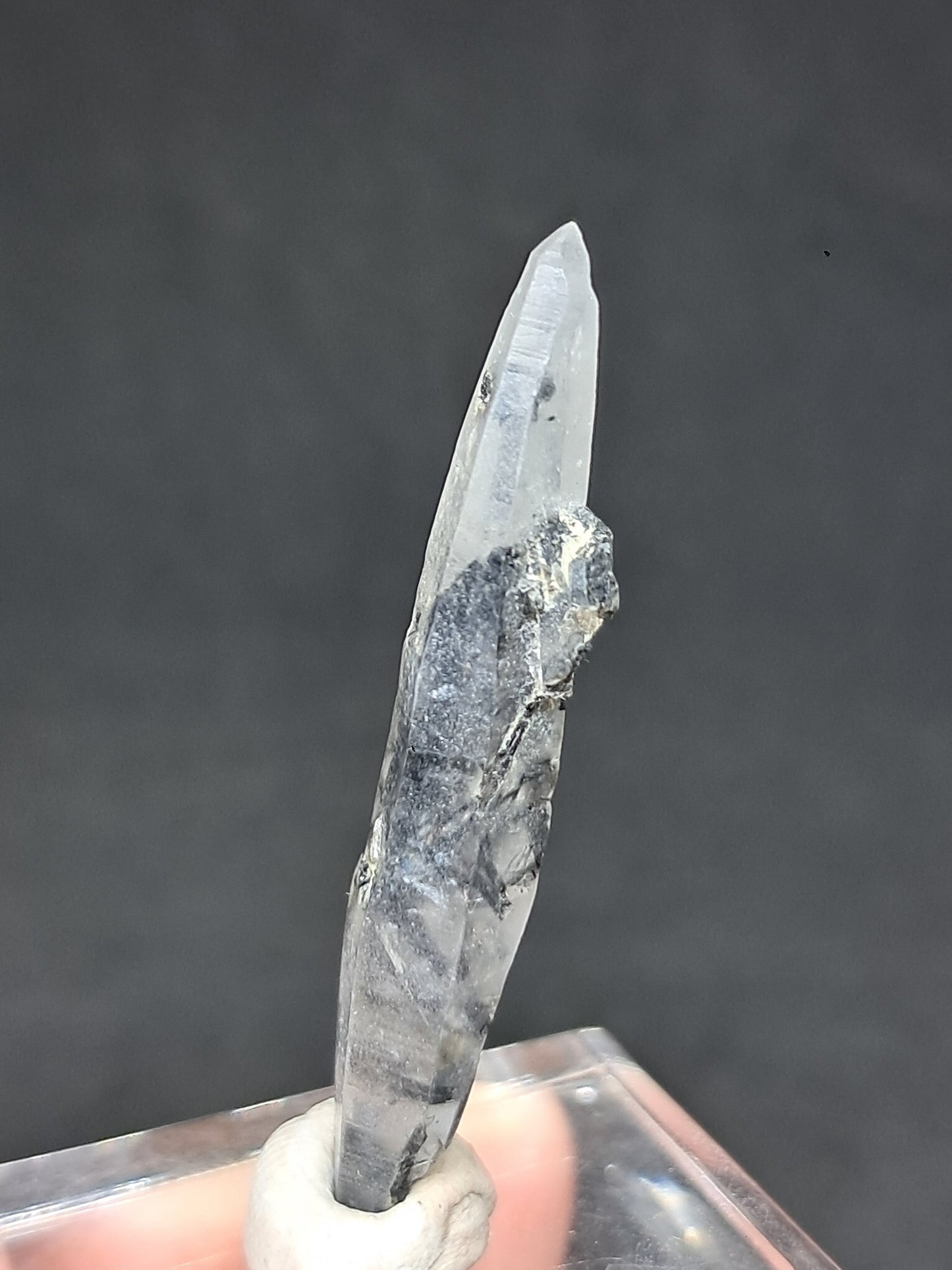Punta de Cuarzo Turmalinado DT (Karur) Cristal Natural Doble Terminación | Muestra de Mineral #TQ31