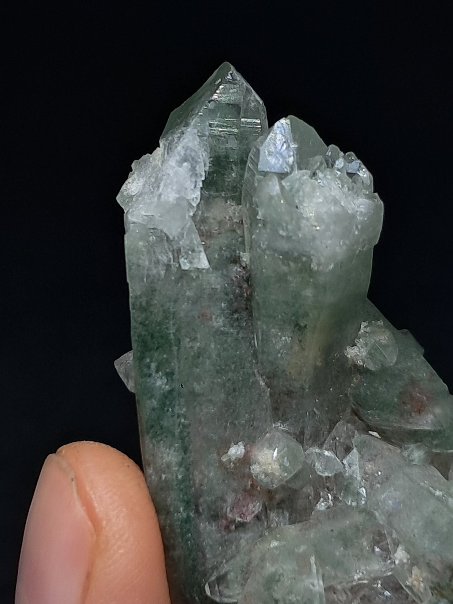 Chlorite Phantom Quartz (Kullu) Natural Point | Garden Chamanic Crystal #CQ75