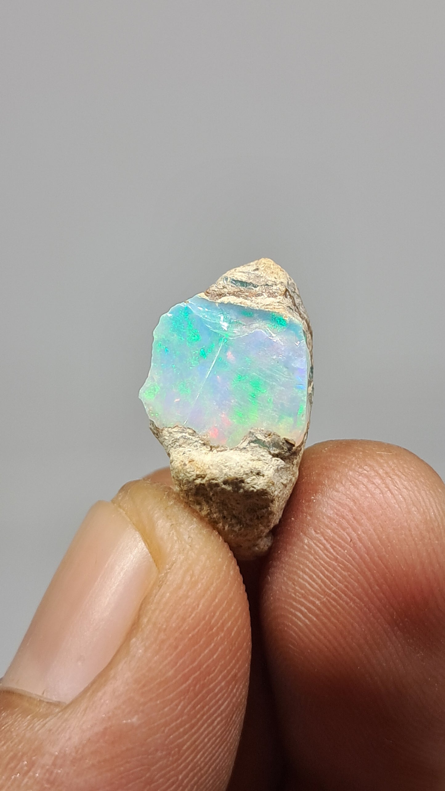 Natural Ethiopian Opal Rough | White Hydrophane Opal with Flashy Play of Colors #OP20