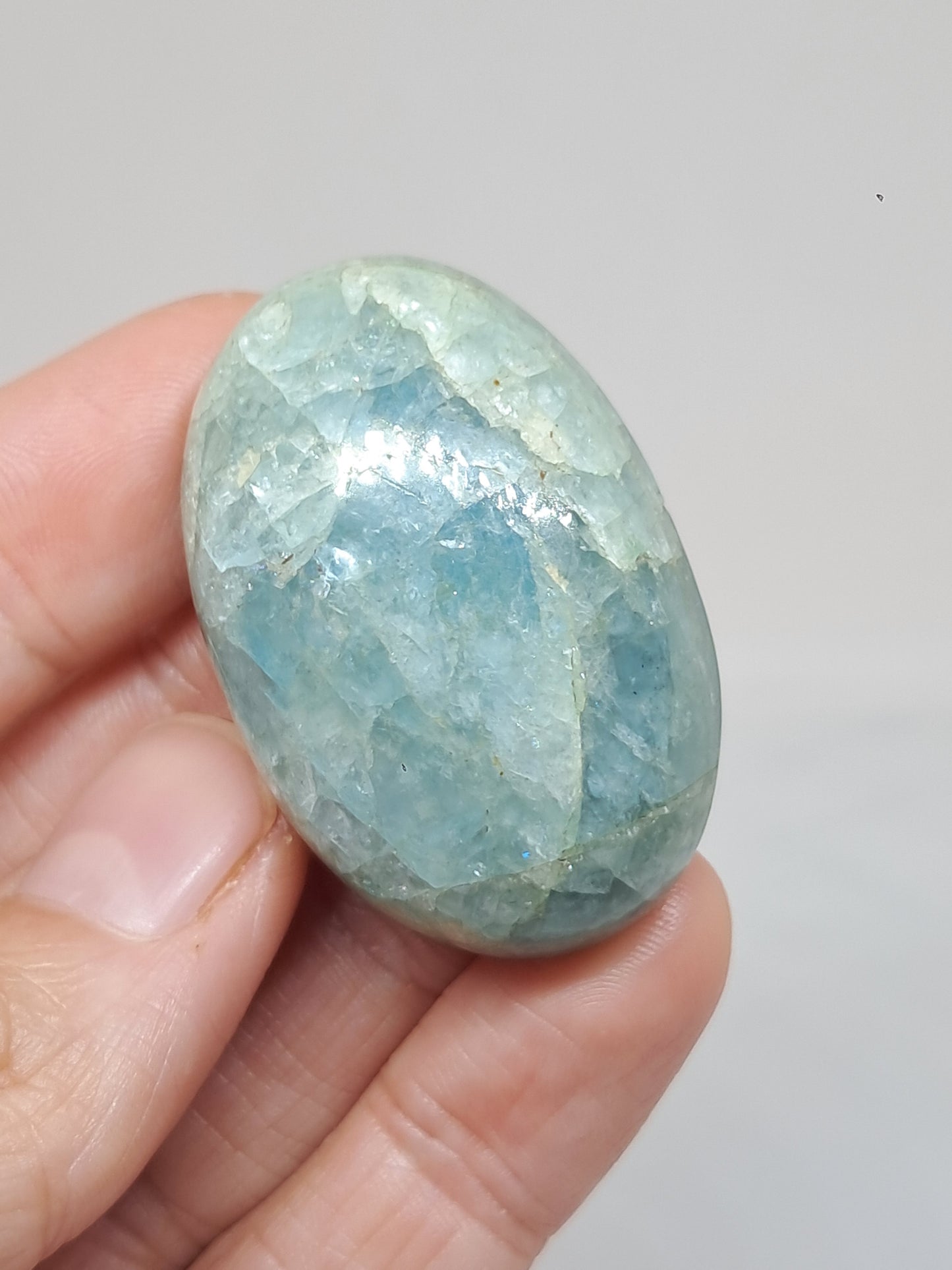 Aquamarine Cabochon Large Size | Polished Natural Stone
