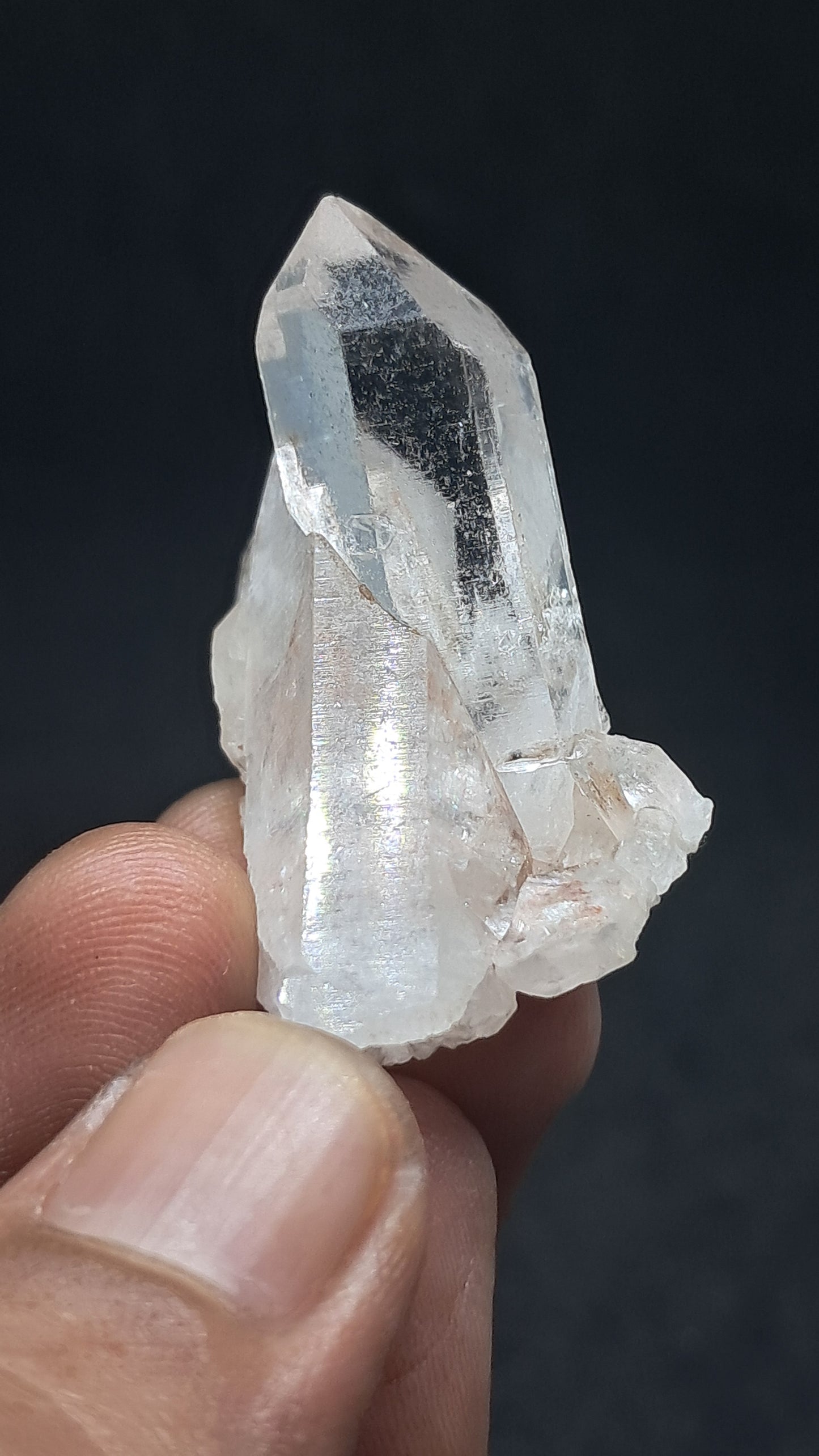 Cuarzo del Himalaya gemelo penetrante | Cristal natural | Ejemplar mineral n.° CH79