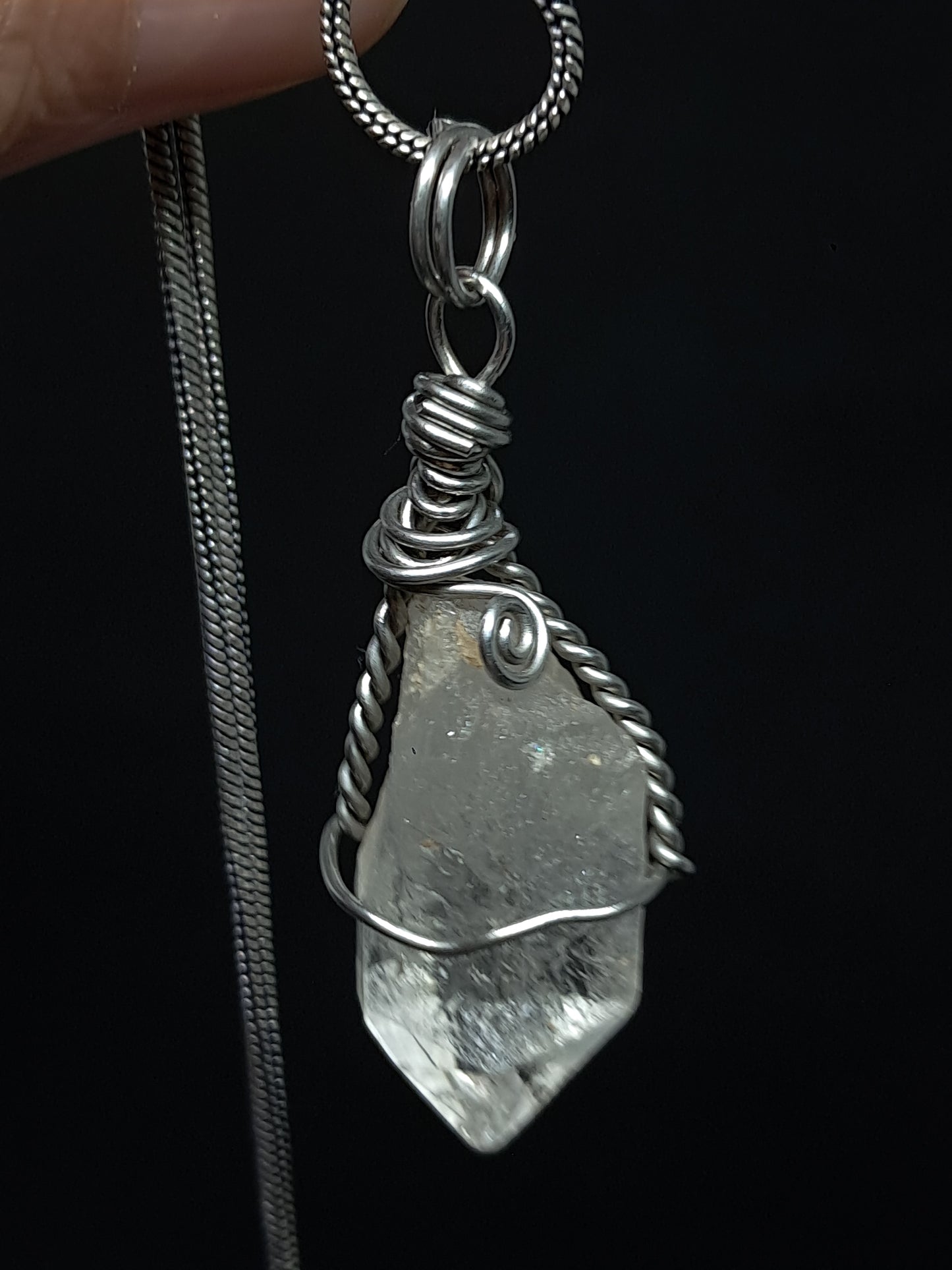 Himalayan Quartz Pendant | Handcrafted Jewelry | Natural Crystal Point #JL51