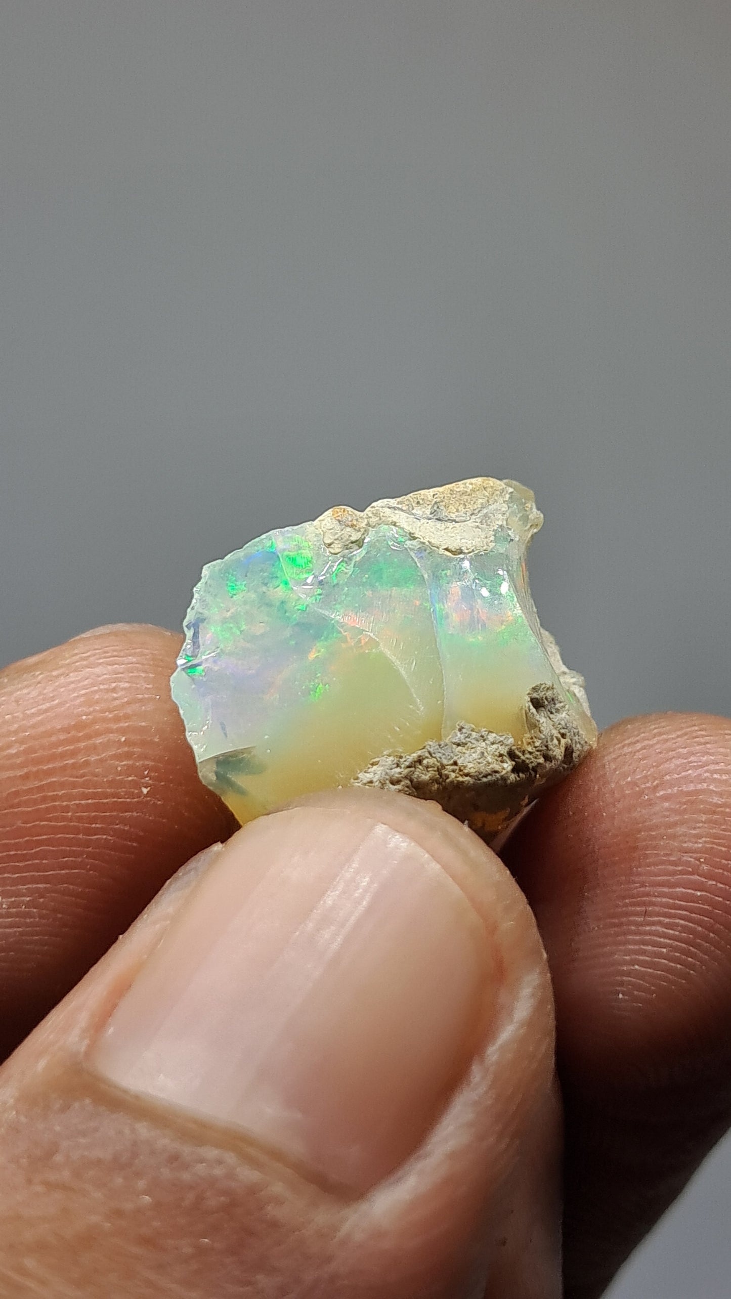 Natural Ethiopian Opal Rough | White Hydrophane Opal with Flashy Play of Colors #OP21