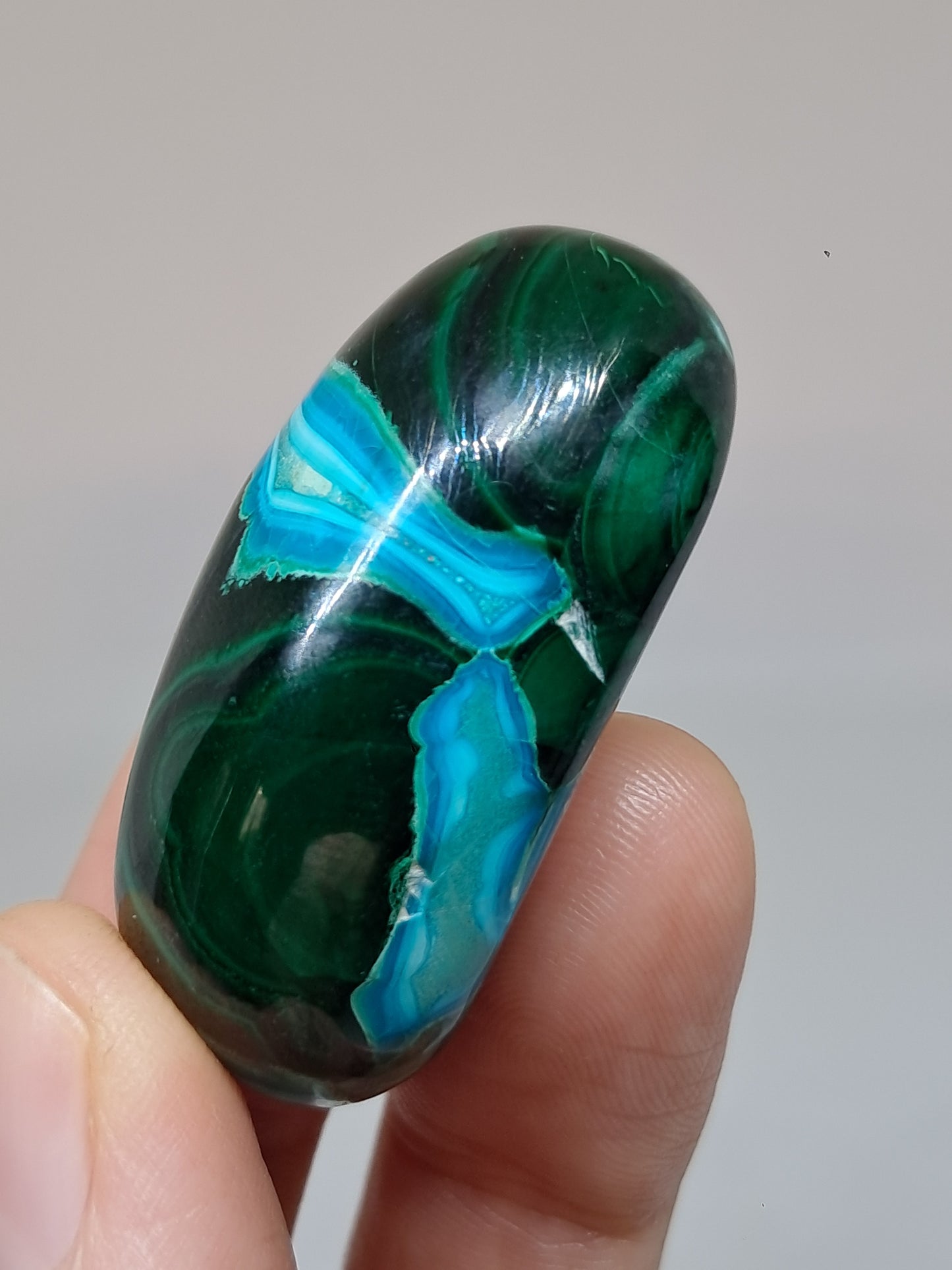 Chrysocolla w/ Malachite Tumble | Polished Free Form | Good Quality | Natural Stone