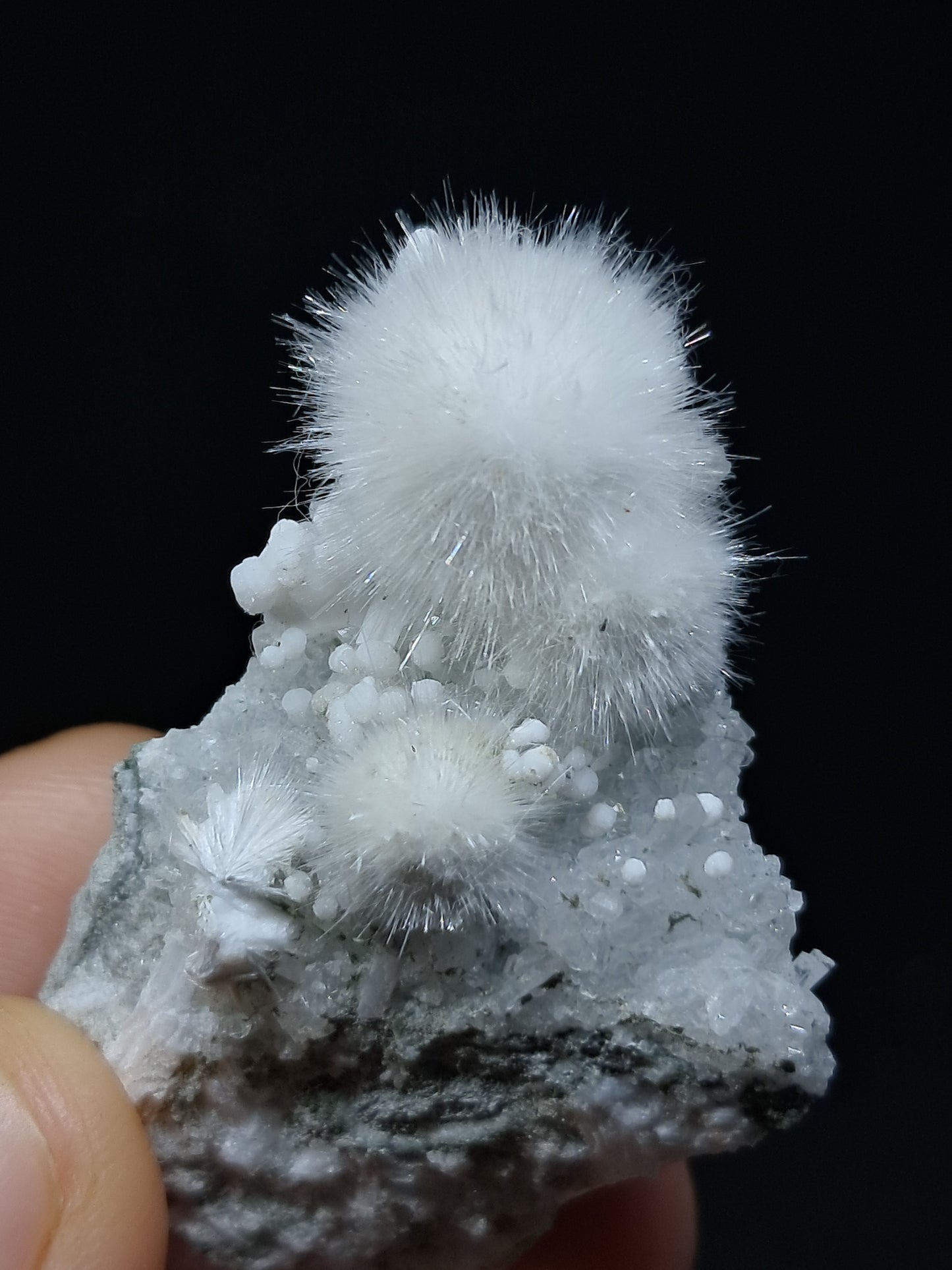 Okenite w/ Gyrolite and Quartz on Matrix (Mumbai) Mineral Specimen | Collector Grade | Natural Crystal #OK22