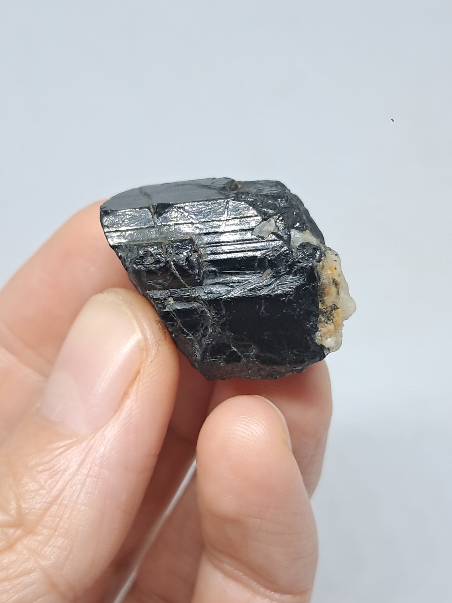 Black Tourmaline Crystal (Karnataka) Natural Stone | Mineral Specimen #BT9