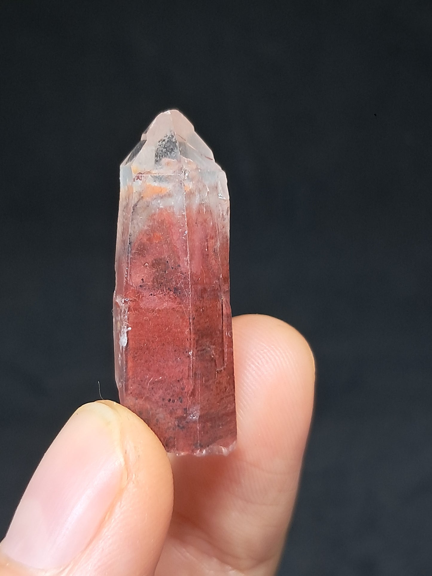 Hematite Phantom Quartz (Telangana) | Natural Crystal | Mineral Specimen #HPQ57
