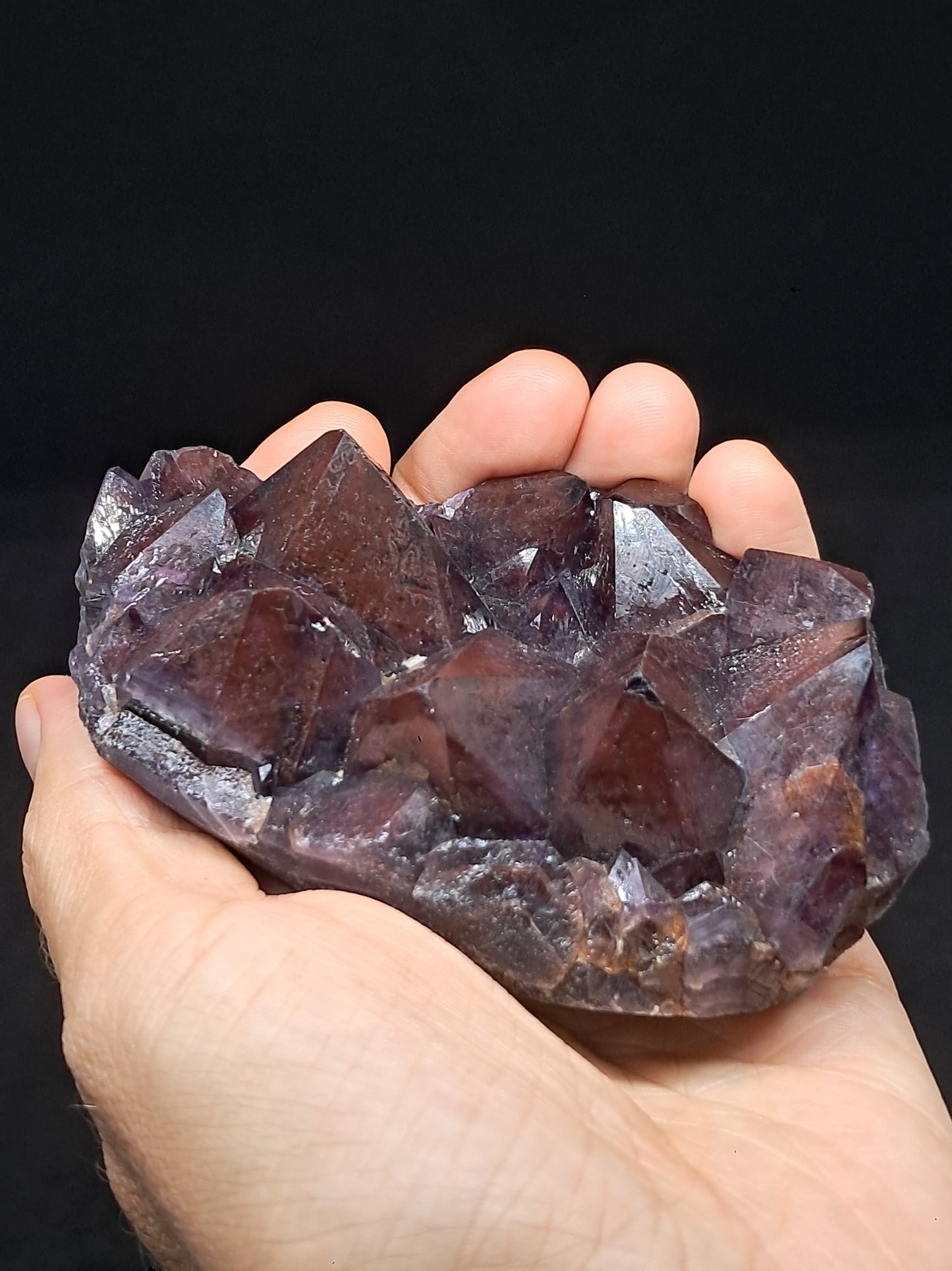 Amethyst Cluster w/ Hematite & Record Keepers (Madhya Pradesh) | Mineral Specimen | Natural Stone #AM8