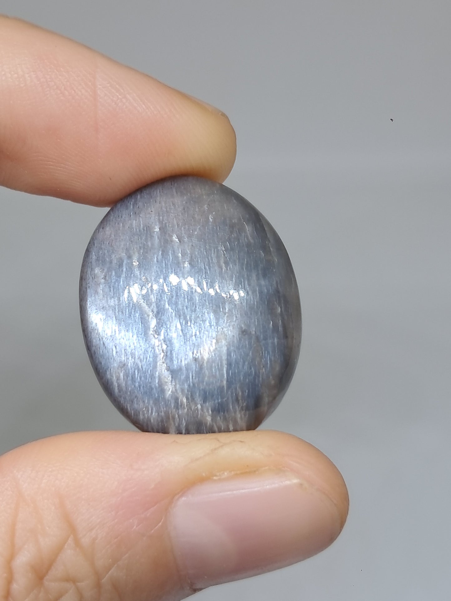 Grey Moonstone Palmstone | Silver Sheen | Good Quality Natural Stone