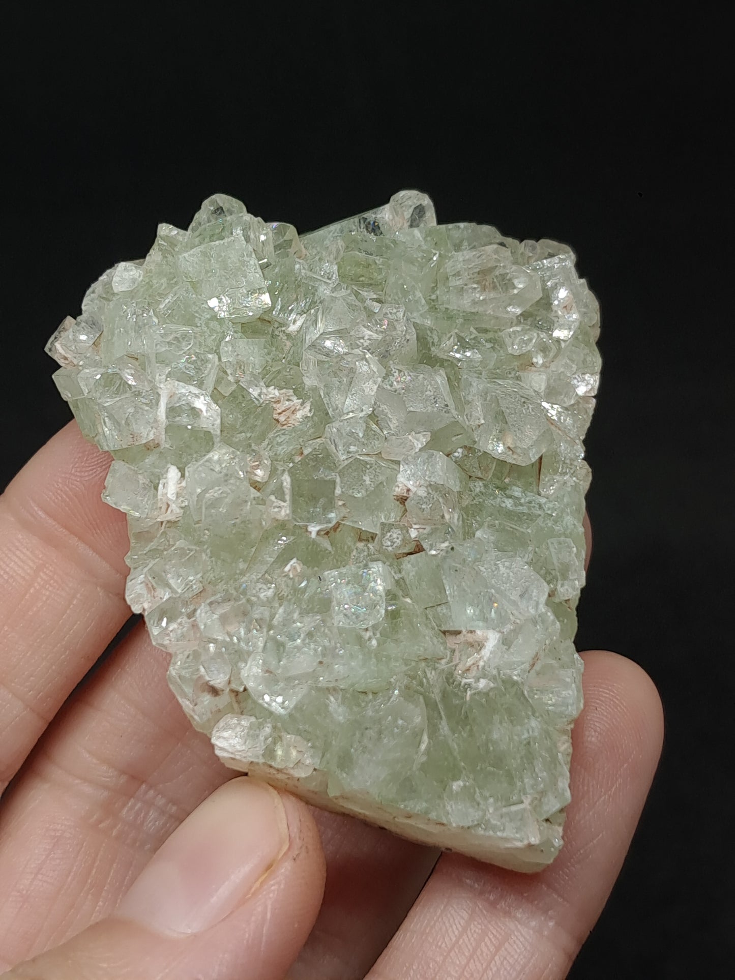 Green Apophyllite Cluster (Fluorapophyllite) (Ajanta) Rough Natural Crystal | Mineral Specimens #GA60