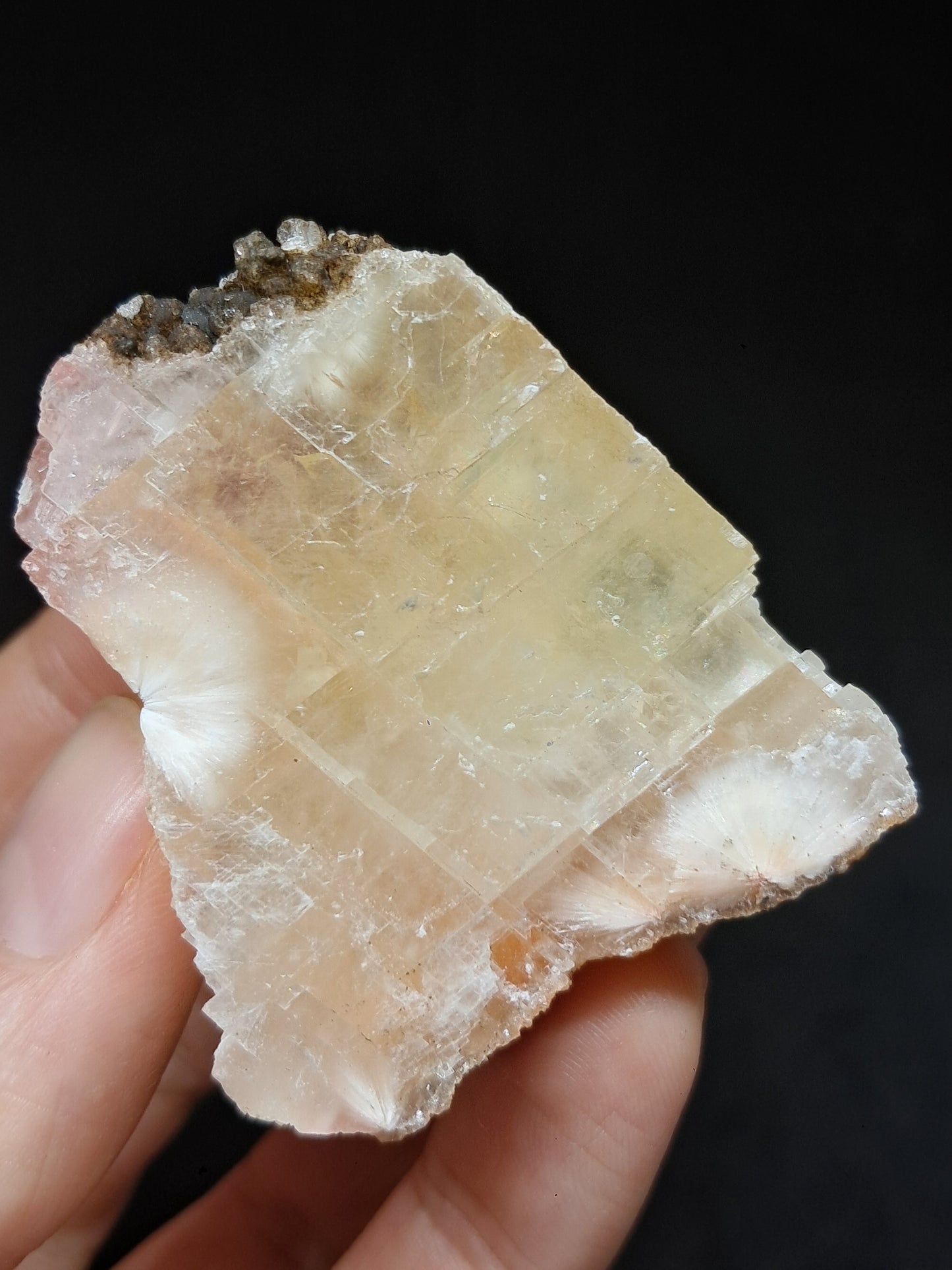Calcita rojiza/rosa con mesolita *Hallazgo raro* (Pithampur) Cristal natural | Piedra en bruto | Espécimen mineral #CA34