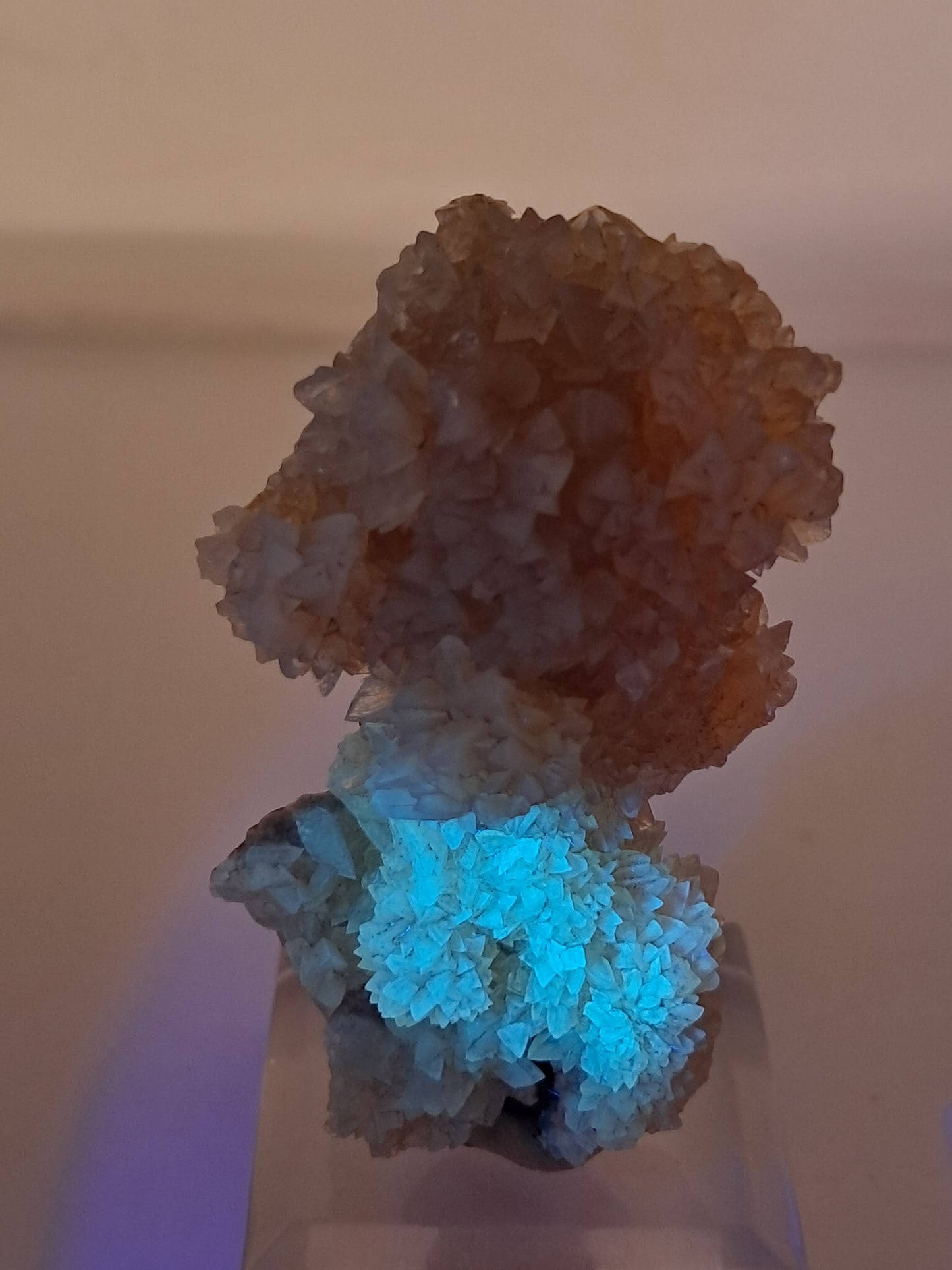 Yellow Calcite *Dog Tooth* Formation | Phosphorescent Crystals | UV Reactive (India) Rough Crystal | Natural Stone | Mineral Specimen #CA29