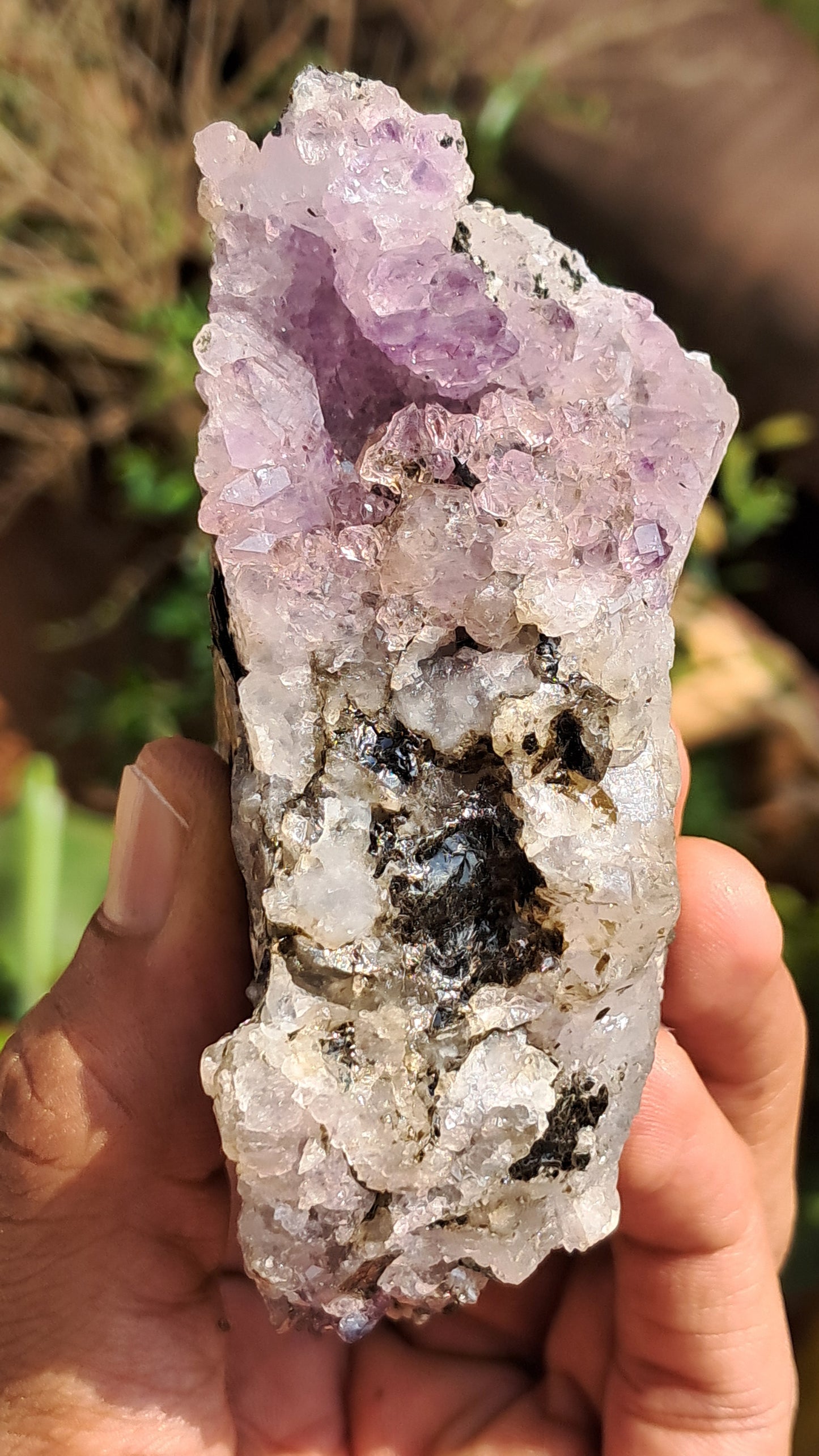 Amethyst Scepters formed in Quartz with Mica | "Super Seven" inclusions | Mineral Specimen #KA189