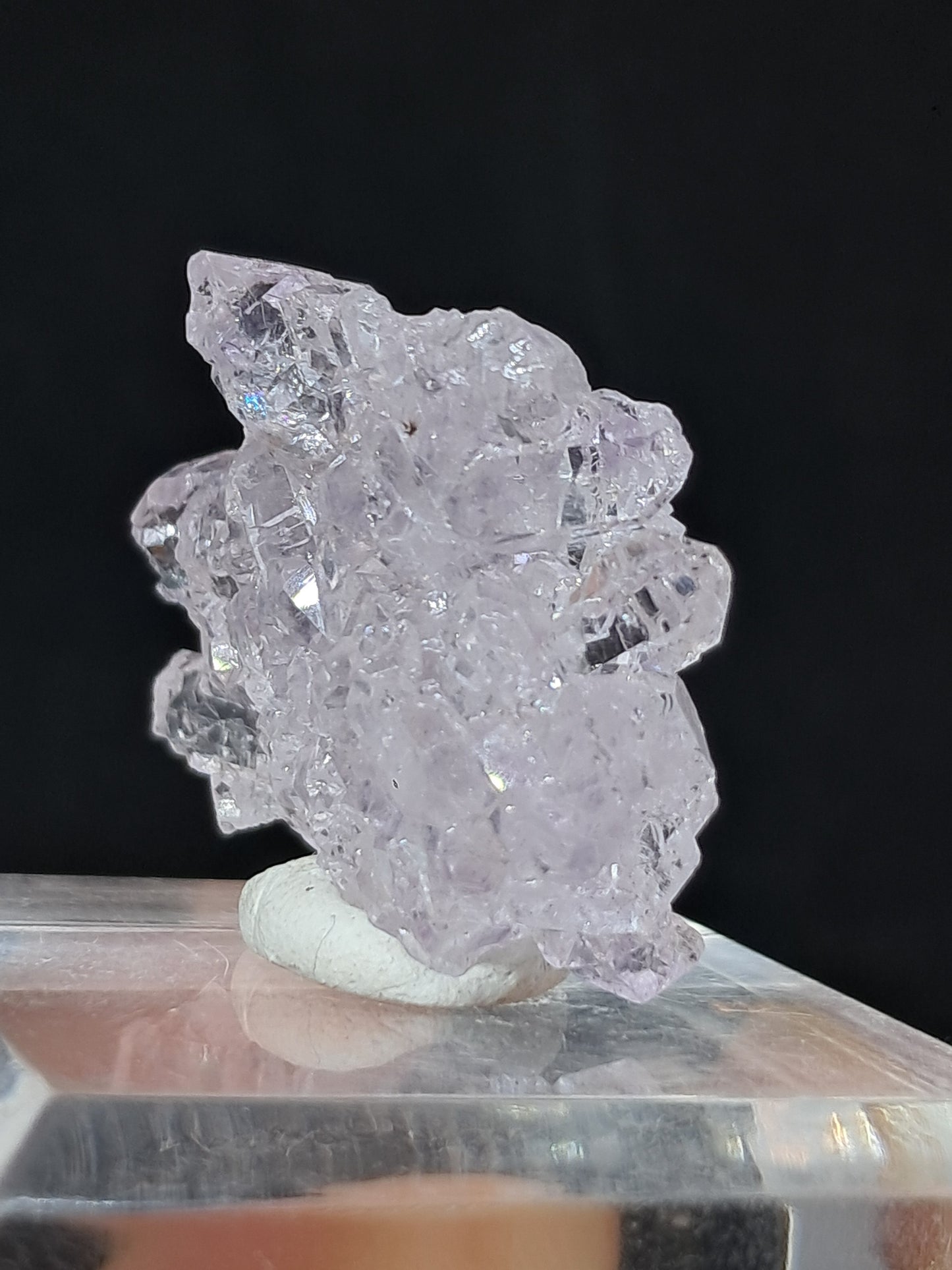 Amatista en racimo (Karur) Cristal de cuarzo lavanda brillante | Piedra natural | Ejemplar mineral n.° KA79