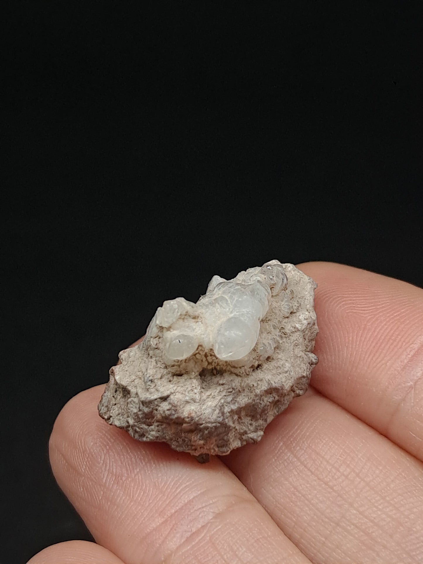 Hyalite Opal on Matrix (Mexico) Rough Crystal Stone | UV-Reactive Mineral Specimen #OH12