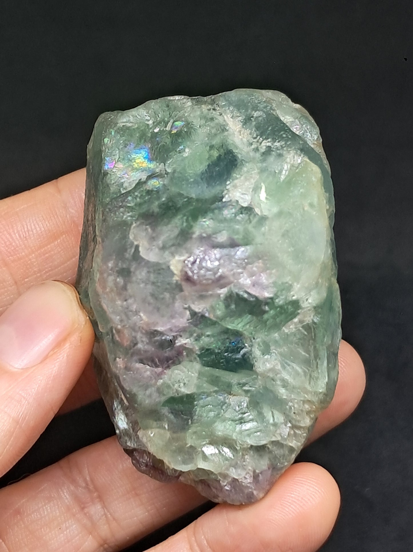 Rough Rainbow Fluorite Stone | Natural Crystal | Mineral Specimen #FL6