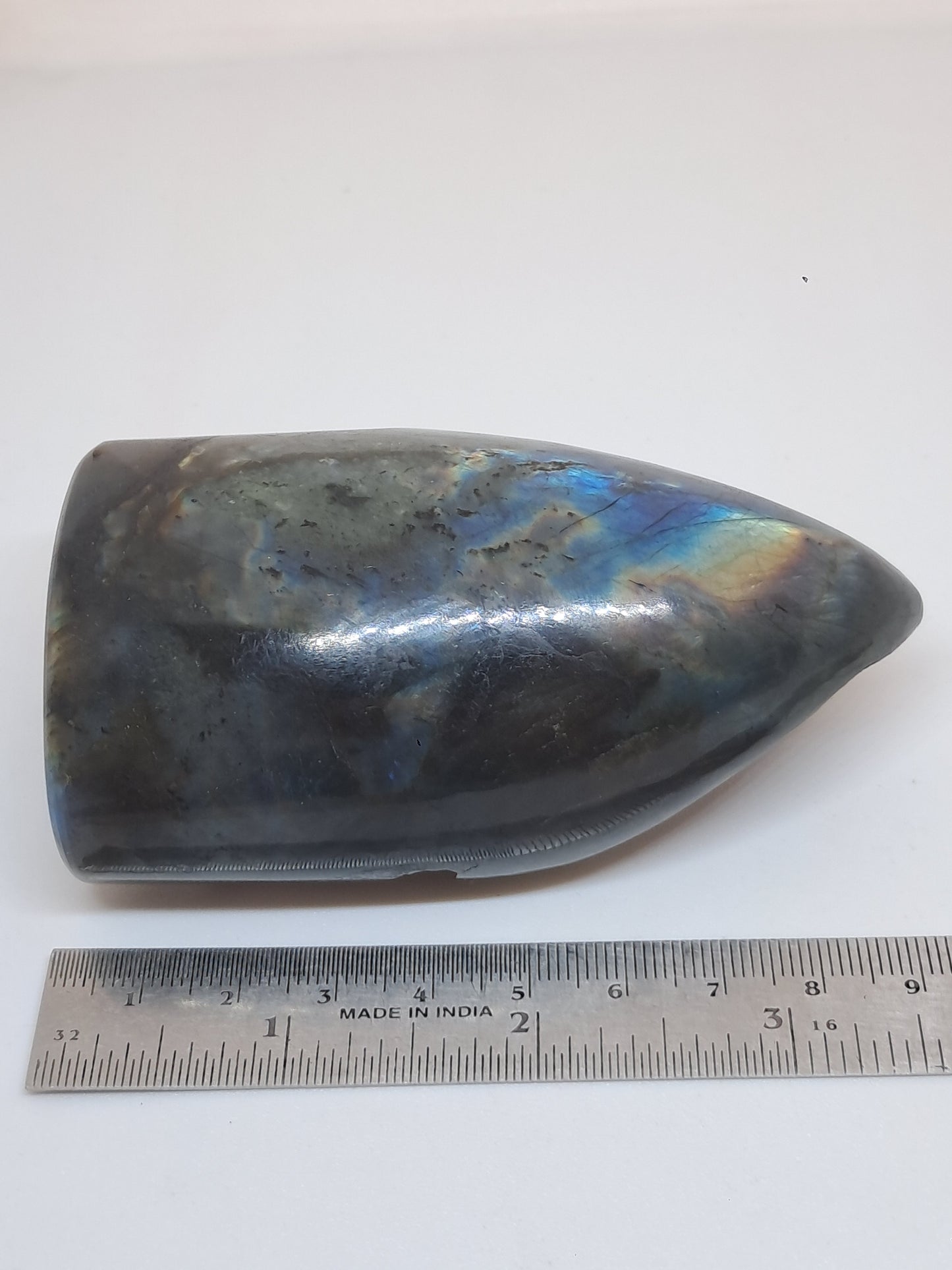 Labradorita | Cristal natural | Piedra semipulida y semipulida | Azul, amarillo y morado | Buena iridiscencia #LB2