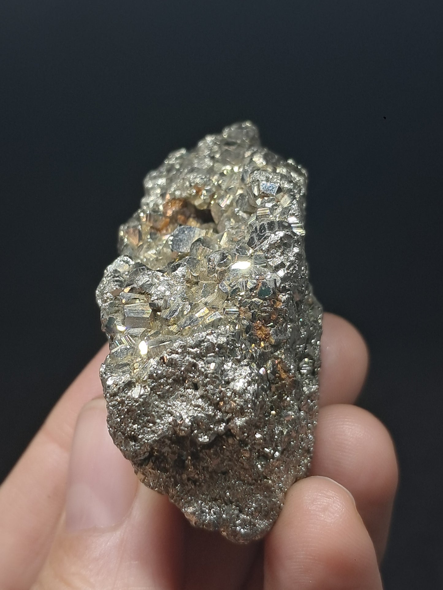 Pirita en bruto (Perú) Drusa natural | Ejemplar mineral | Rocas y cristales #PR30