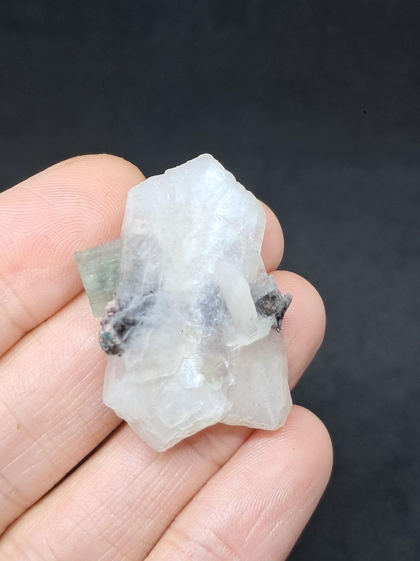 Apofilita Verde con Estilbita (Fluorapofilita) (Ajanta) Cristal Natural | Muestra Mineral #GA35