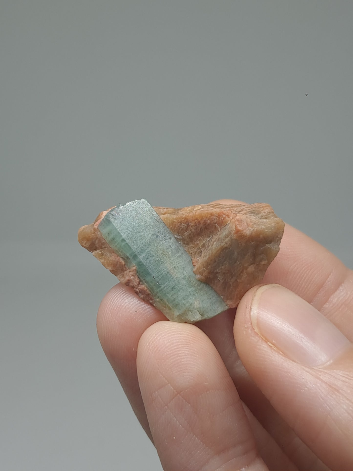 Aquamarine on Matrix (Karur) Rough Natural Crystal | Mineral Specimen #AQM44