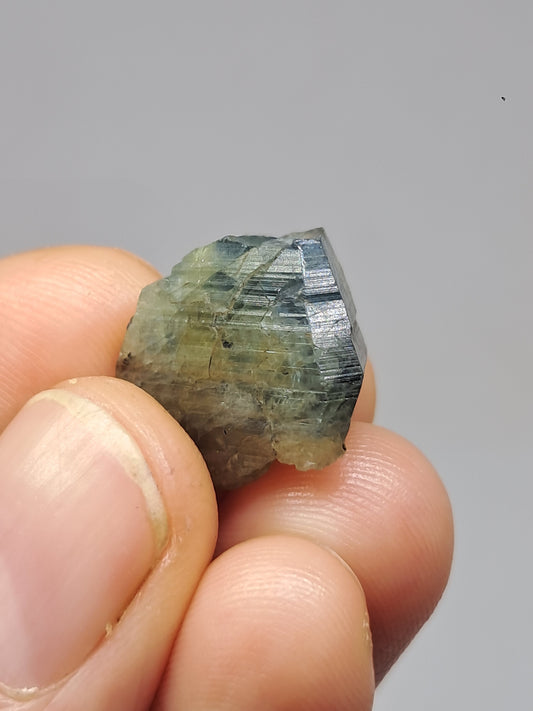 Natural Green Blue Sapphire Crystal (Karur) Rough Stone | Bicolor | Mineral Specimen #SP37