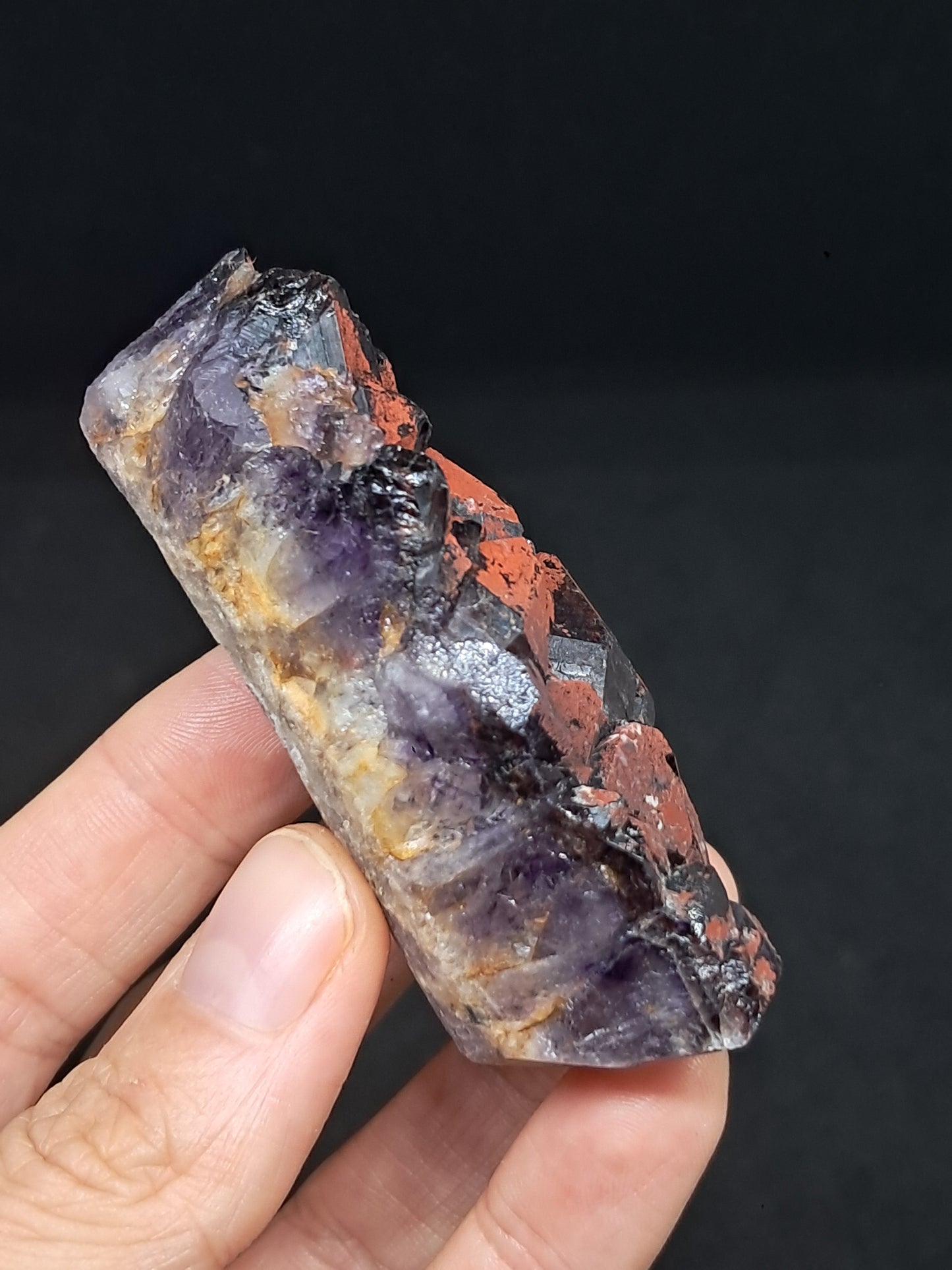 Amethyst w/ Hematite Cluster (Madhya Pradesh) | Mineral Specimen | Natural Stone #AM6