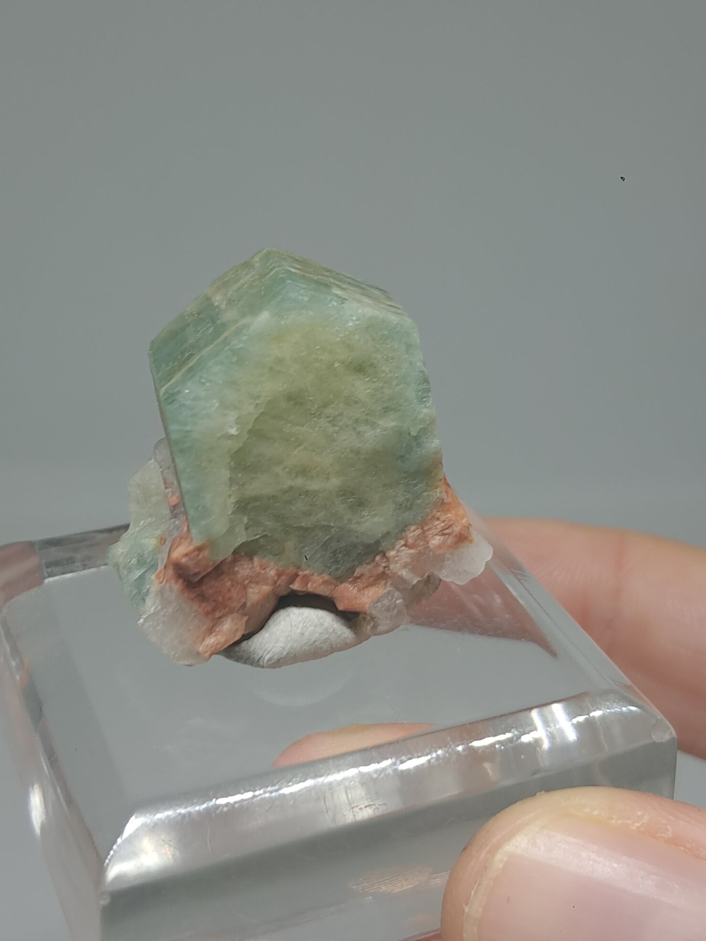 Aquamarine on Matrix (Karur) Rough Natural Crystal | Mineral Specimen #AQM49