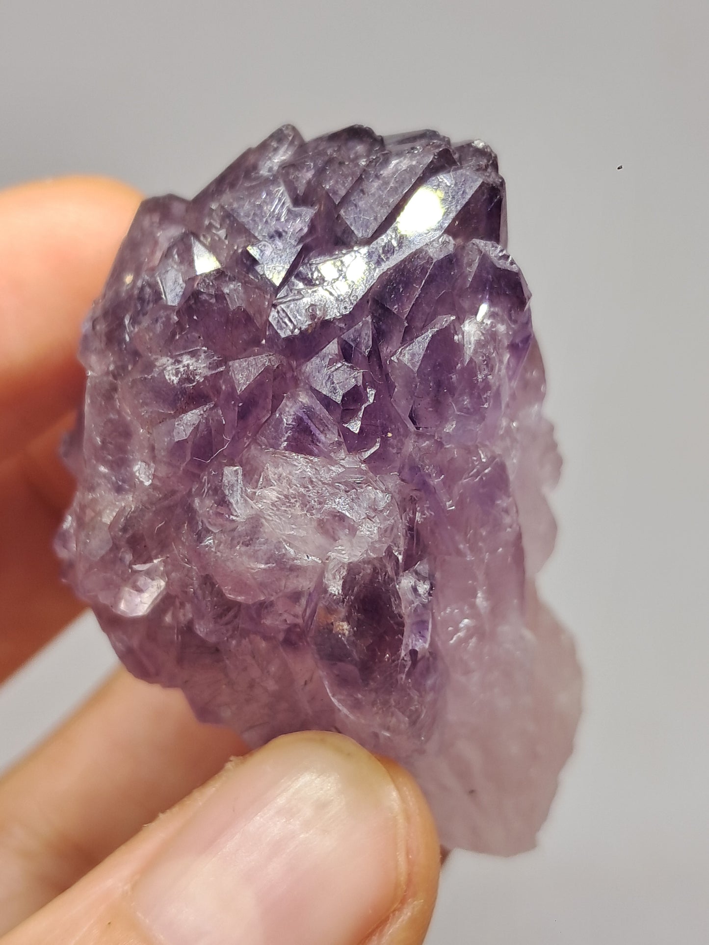 Clúster de cristal de amatista elestial (Karur) | Piedra Natural | Espécimen mineral #KA93
